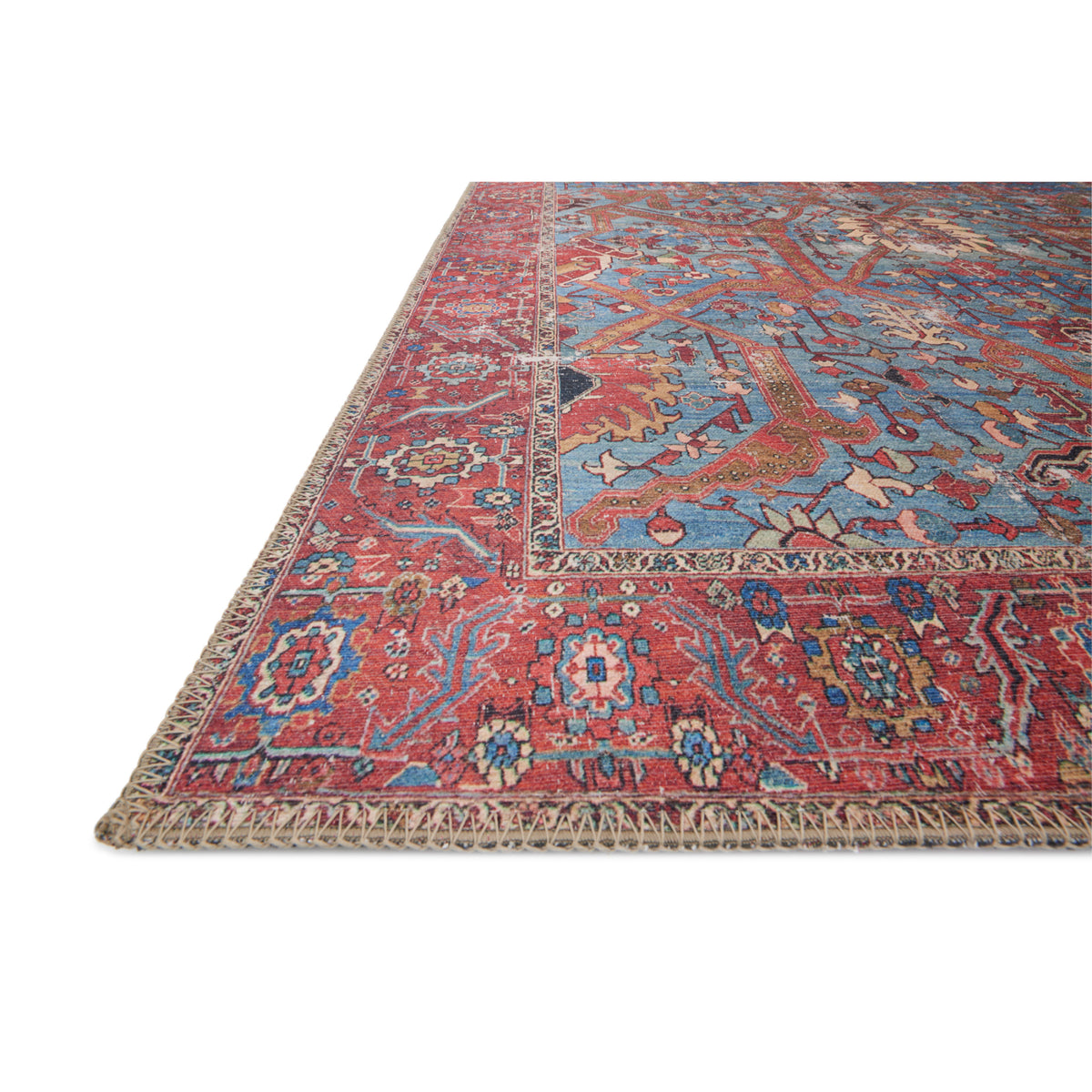 Loloi Loren Blue/Red Rug by Loloi