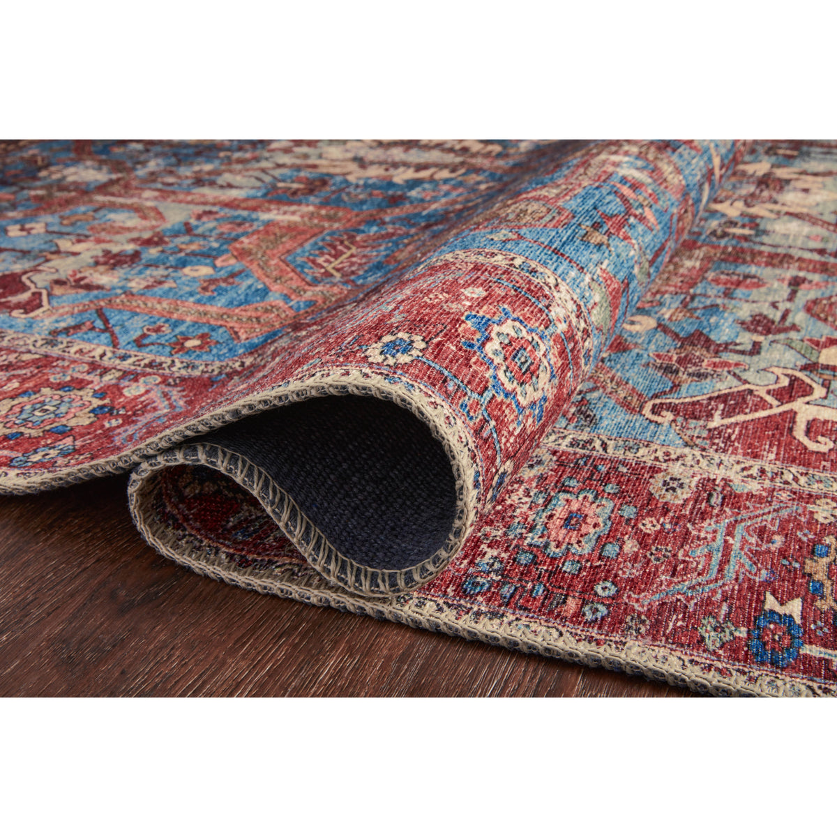 Loloi Loren Blue/Red Rug by Loloi