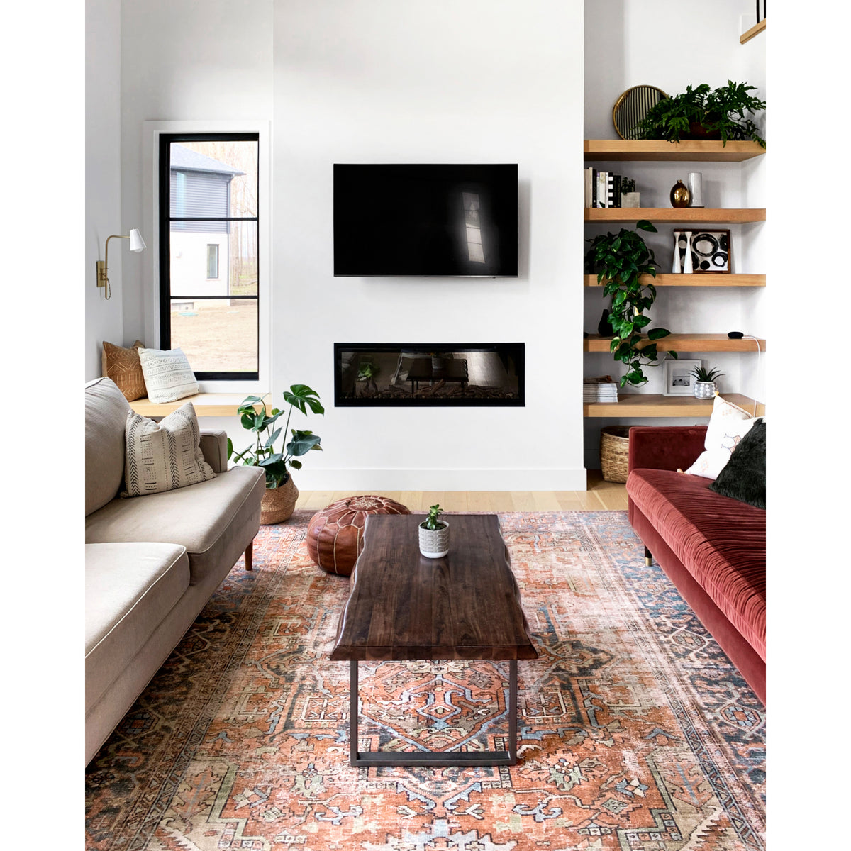 Loloi Loren Terracotta/Sky Rug by Loloi