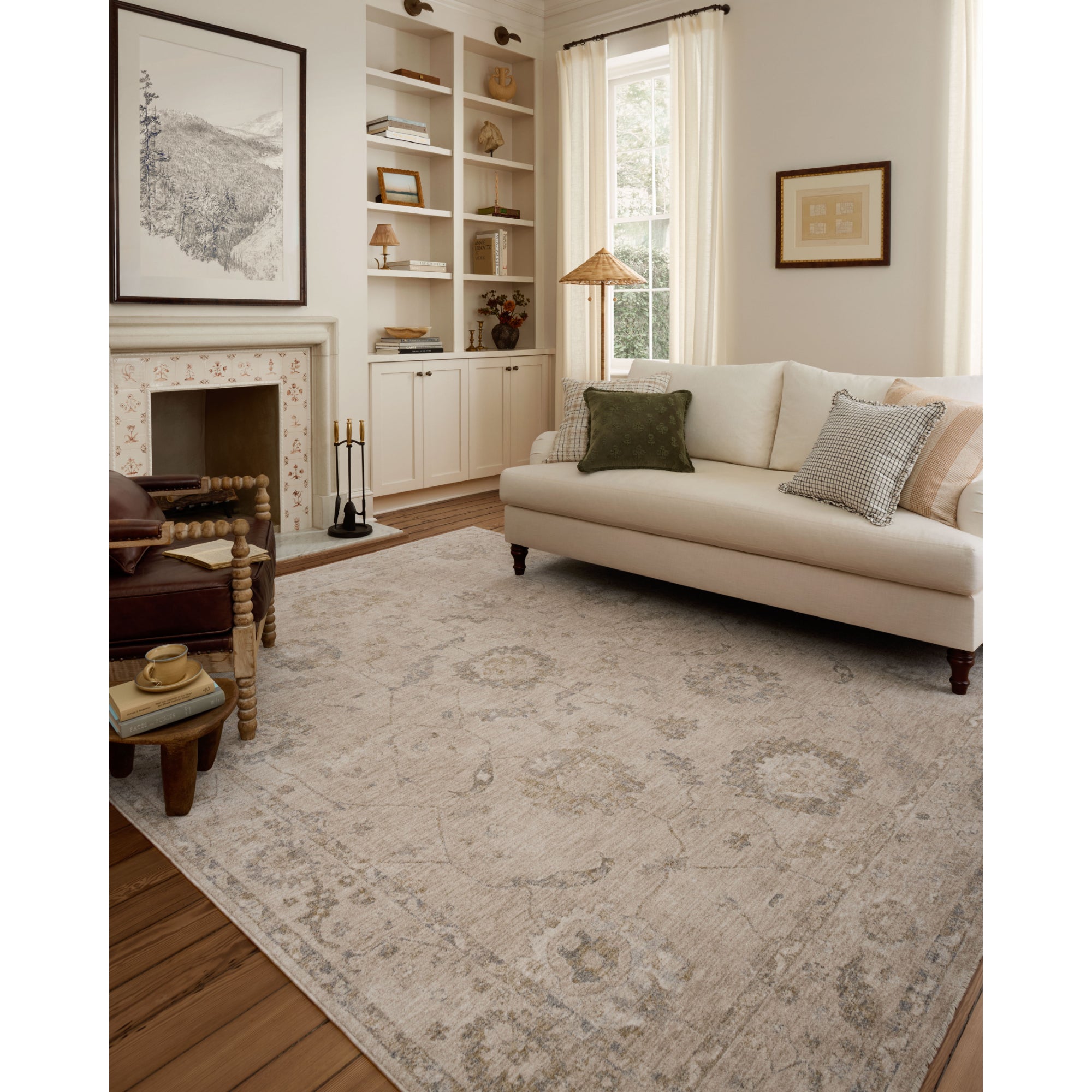 Chris Loves Julia x Loloi Louisa Oatmeal/Slate Rug