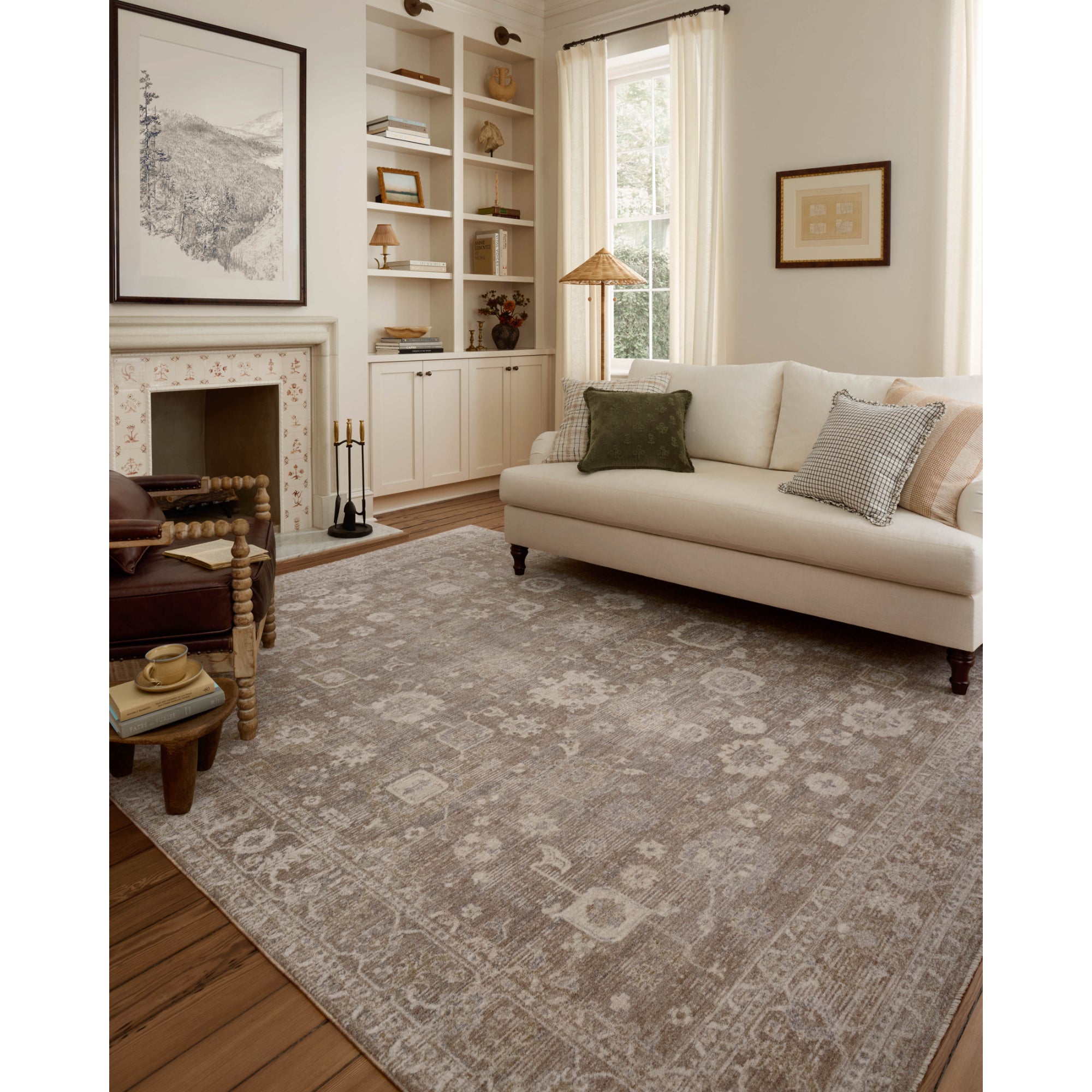 Chris Loves Julia x Loloi Louisa Taupe/Ivory Rug