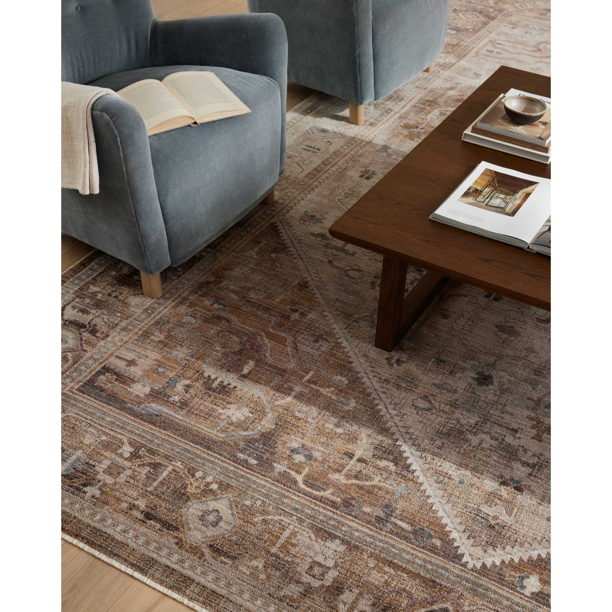 Loloi Lyra Natural/Mocha Rug by Loloi