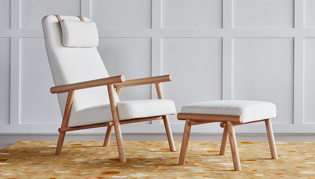 Labrador Chair & Ottoman Chair Gus* Four Hands, Mid Century Modern Furniture, Old Bones Furniture Company, Old Bones Co, Modern Mid Century, Designer Furniture, https://www.oldbonesco.com/