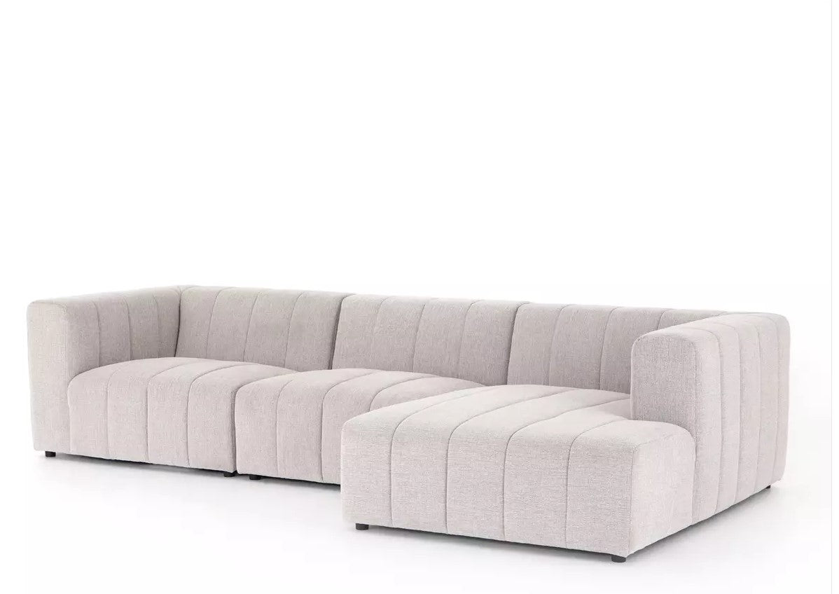 Langham Channeled Sectional Right Arm Facing 3 Piece / Napa SandstoneSectionals Four Hands Right Arm Facing 3 Piece Napa Sandstone Four Hands, Mid Century Modern Furniture, Old Bones Furniture Company, Old Bones Co, Modern Mid Century, Designer Furniture, https://www.oldbonesco.com/