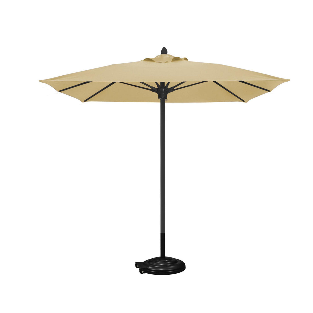 Luna 6FT Square Pulley Aluminum Umbrella - Sunbrella Fabric