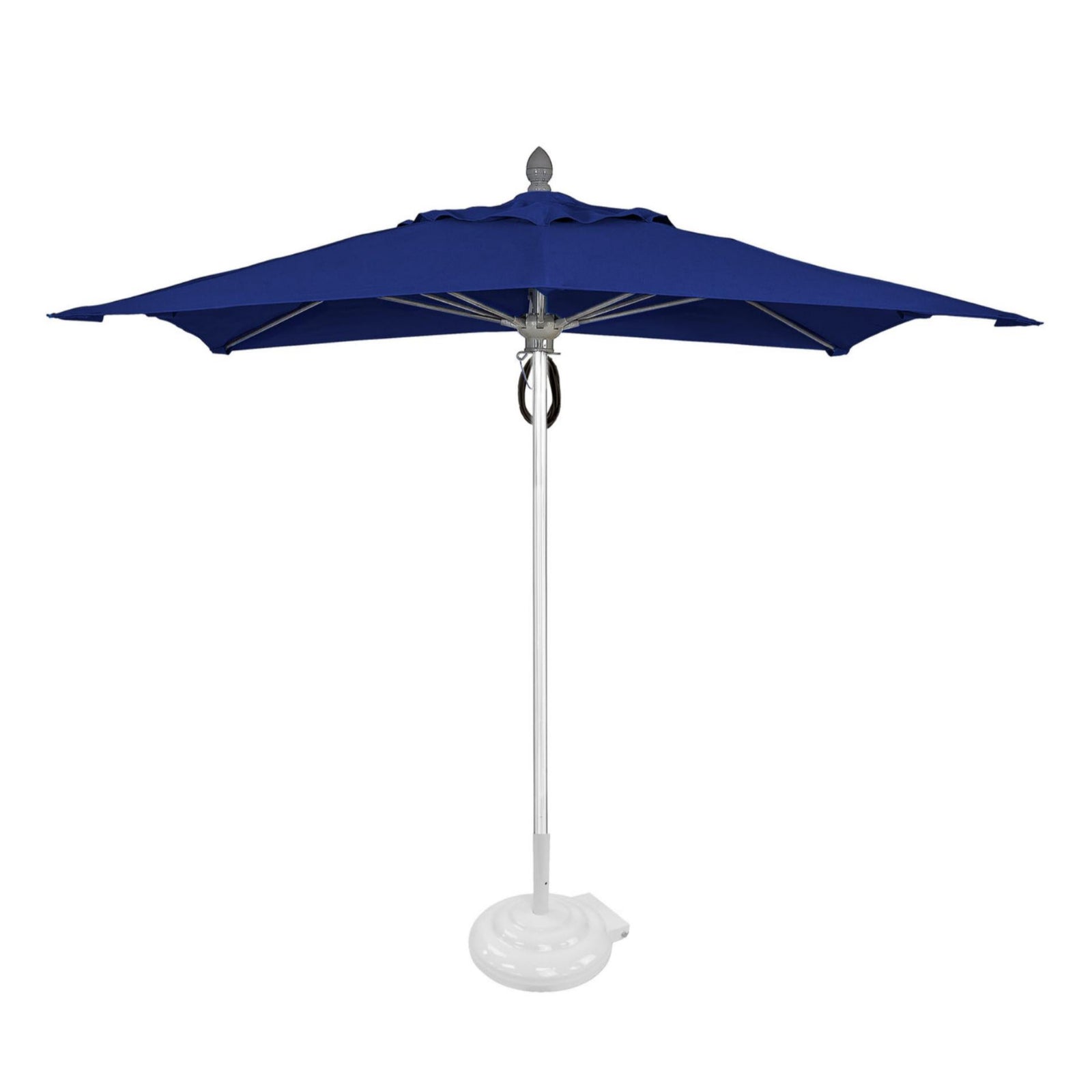 Luna 7.5FT Square Pulley Aluminum Umbrella - Sunbrella Fabric