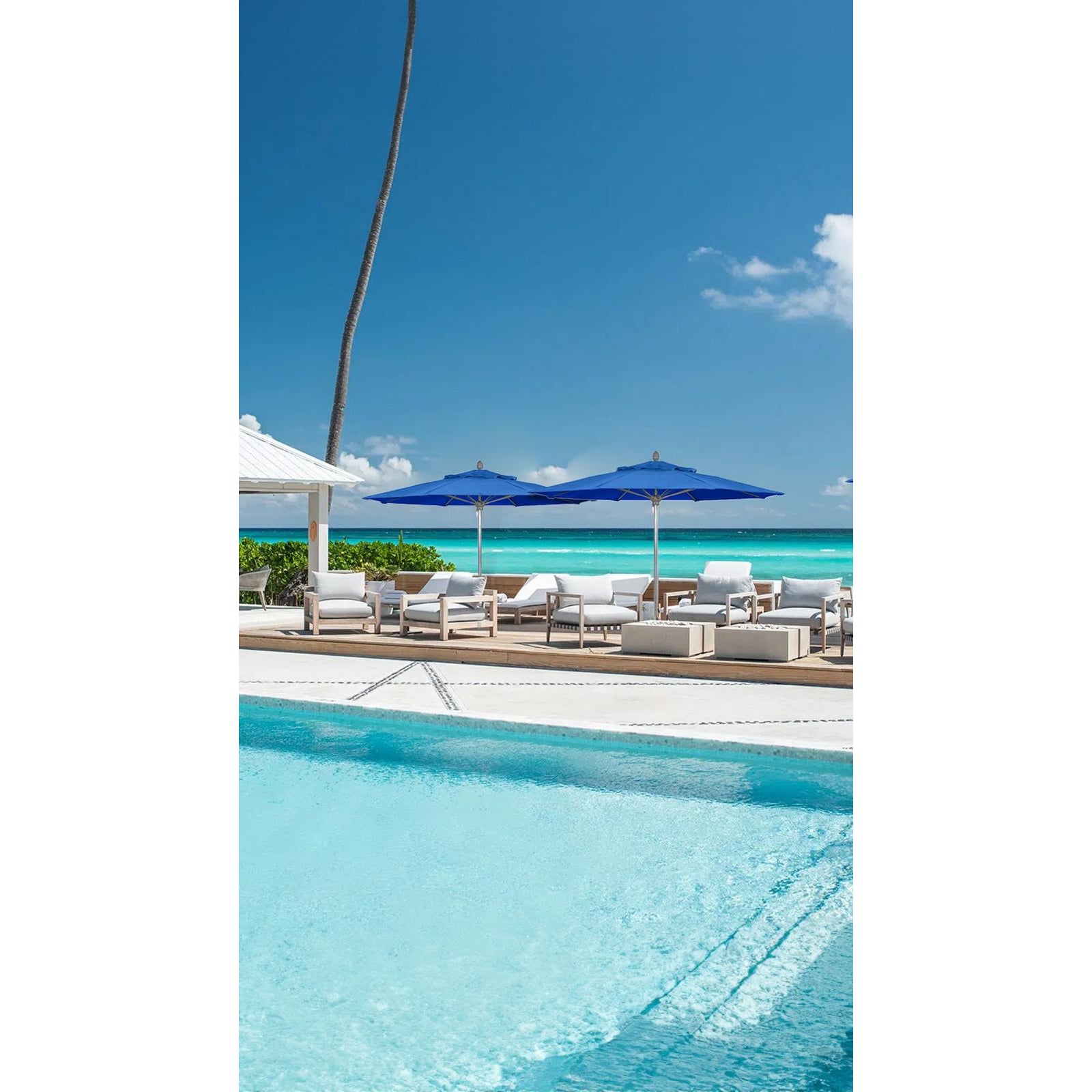 Luna 8FT Octagonal Pulley Aluminum Umbrella - Sunbrella Fabric
