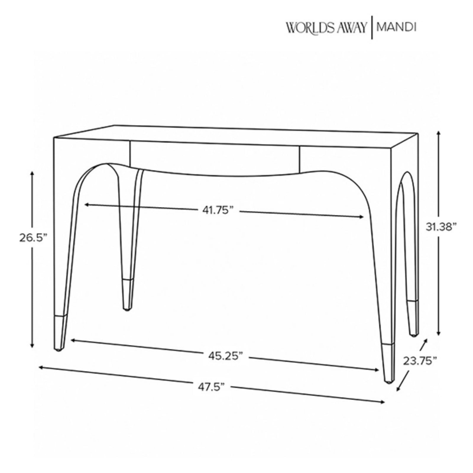 Mandi Tapered Leg One Drawer Desk