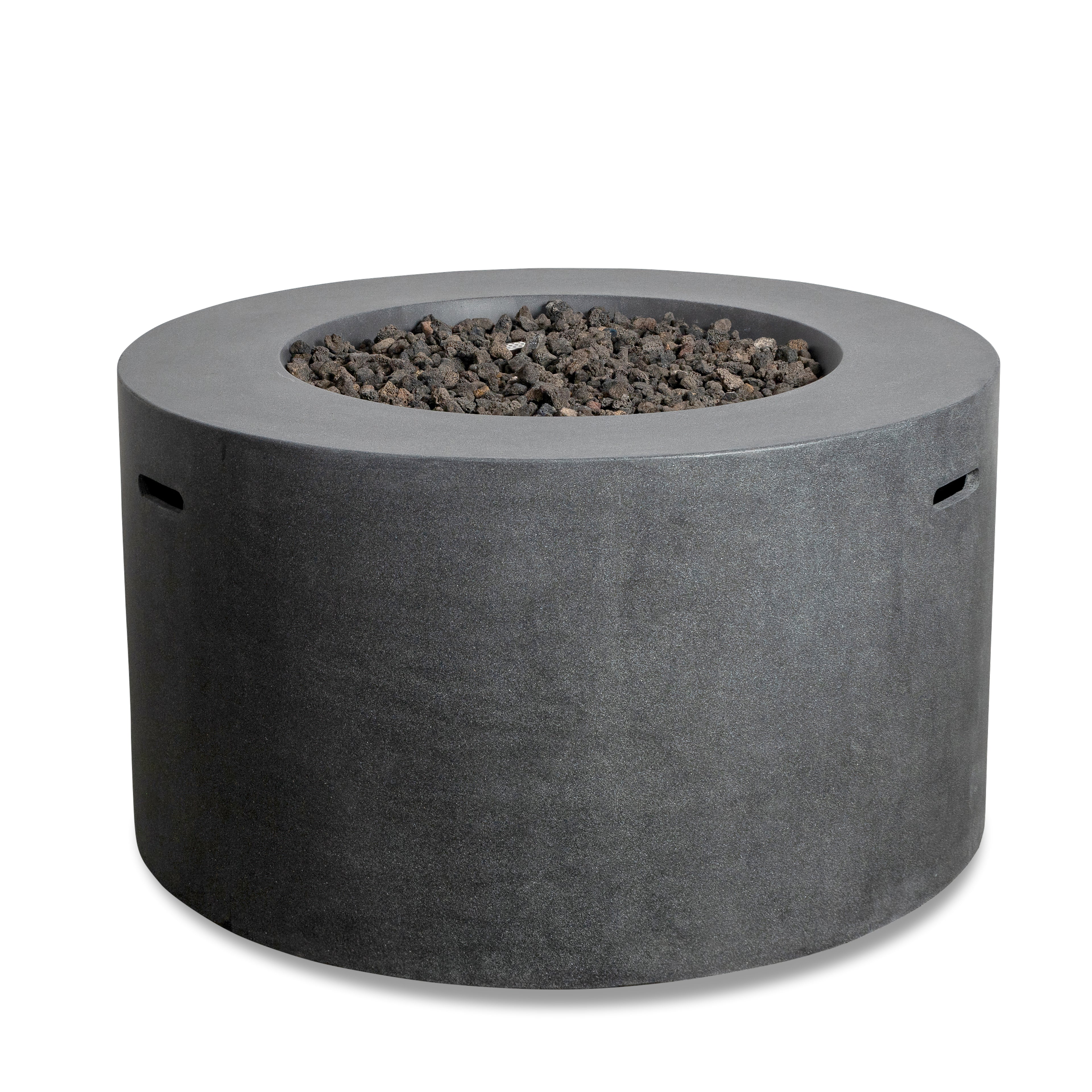 Beton 42" Round Concrete Propane Gas Fire Pit with Access Door