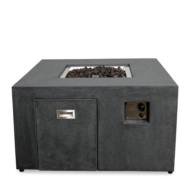 Beton 42" Square Hidden Propane Tank Gas Fire Pit