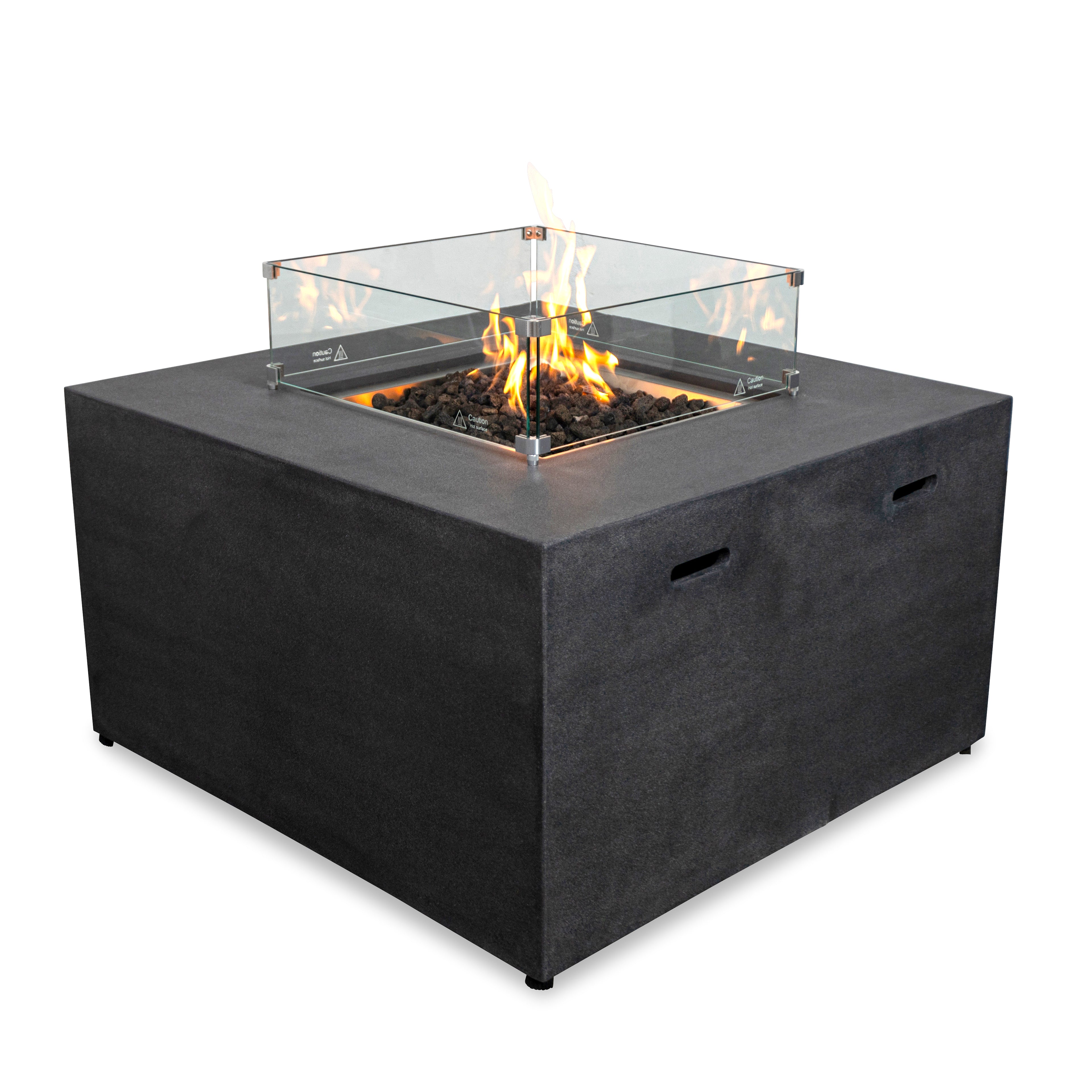 Beton 42" Square Hidden Propane Tank Gas Fire Pit