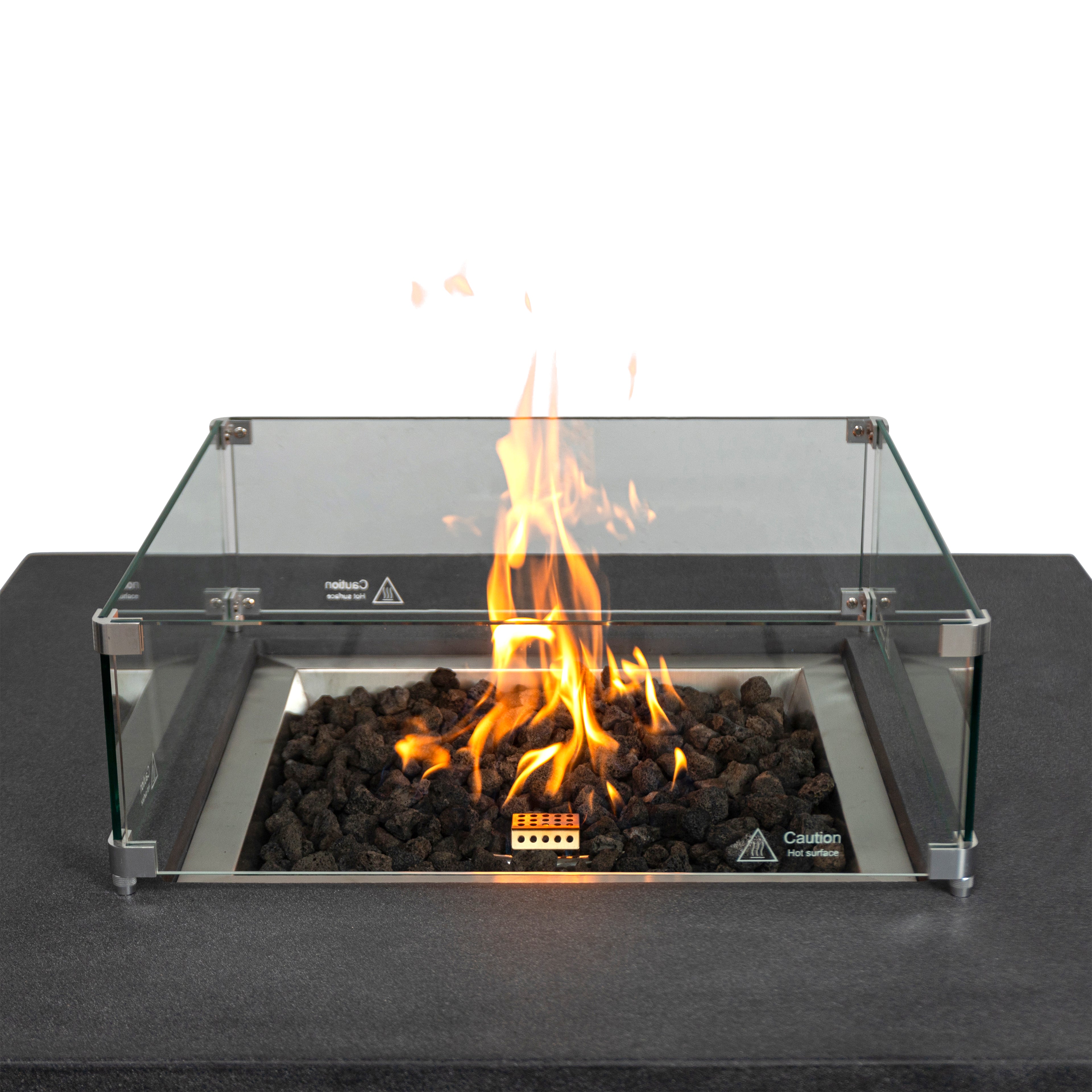 Beton 42" Square Hidden Propane Tank Gas Fire Pit