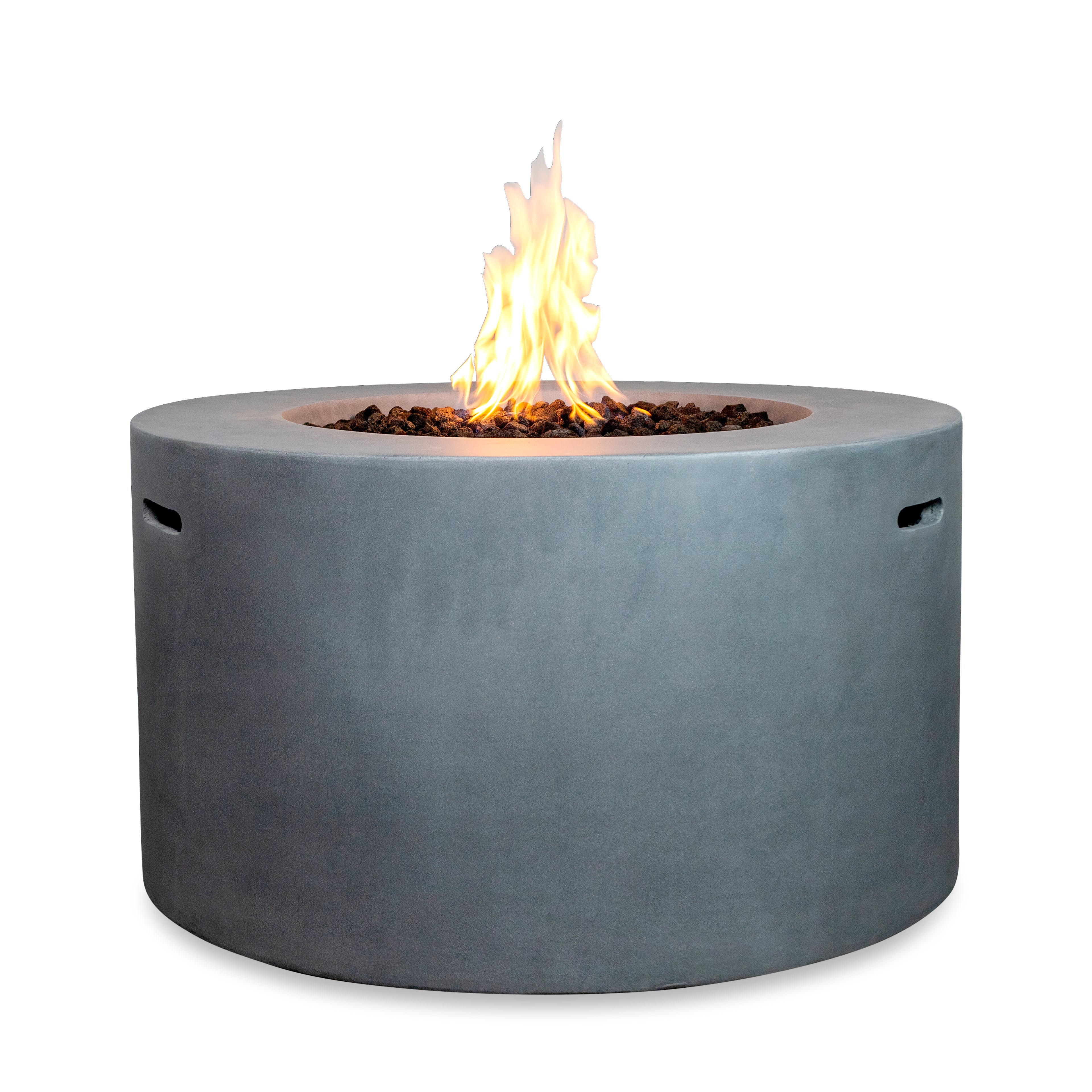 Beton 42" Round Concrete Propane Gas Fire Pit with Access Door