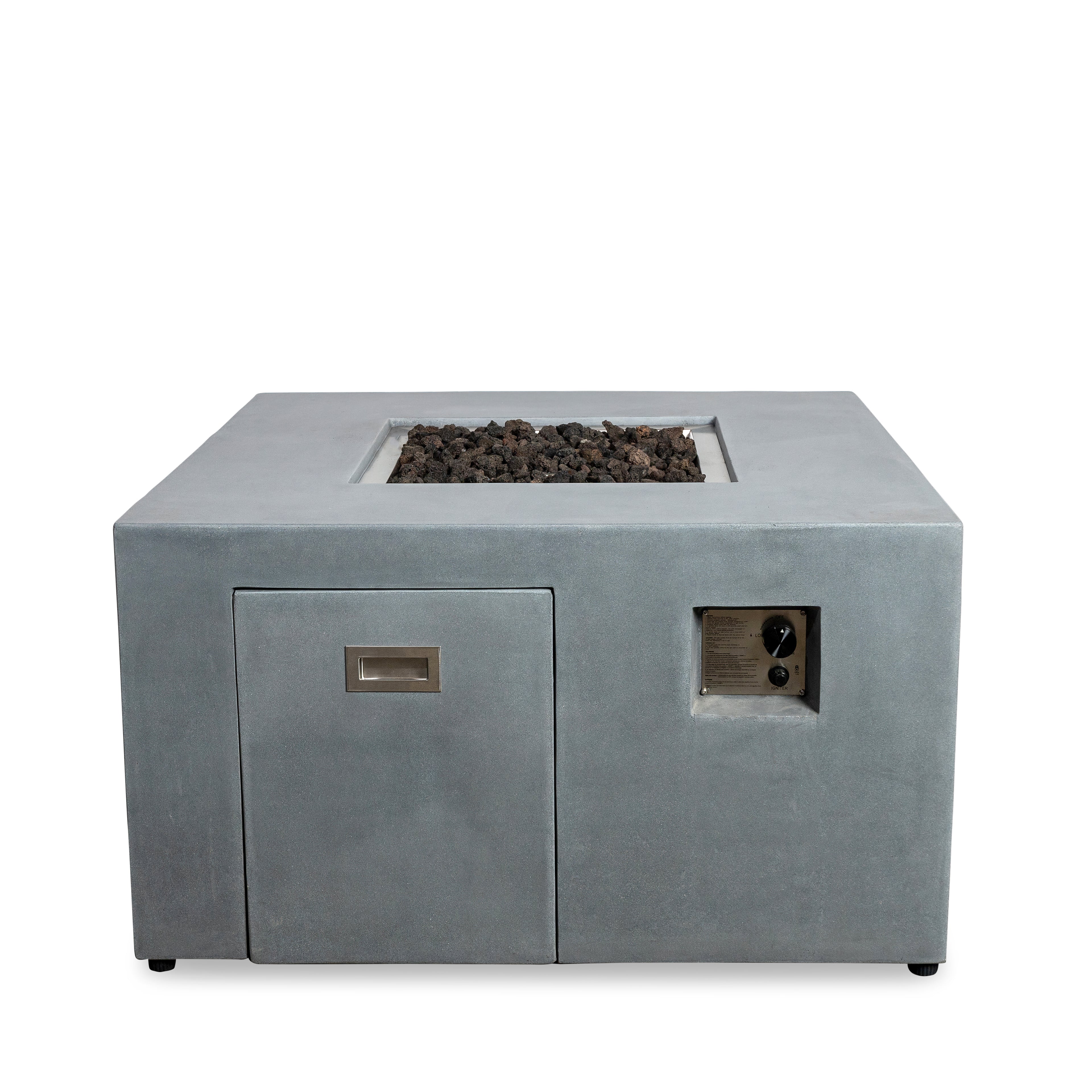 Beton 42" Square Hidden Propane Tank Gas Fire Pit