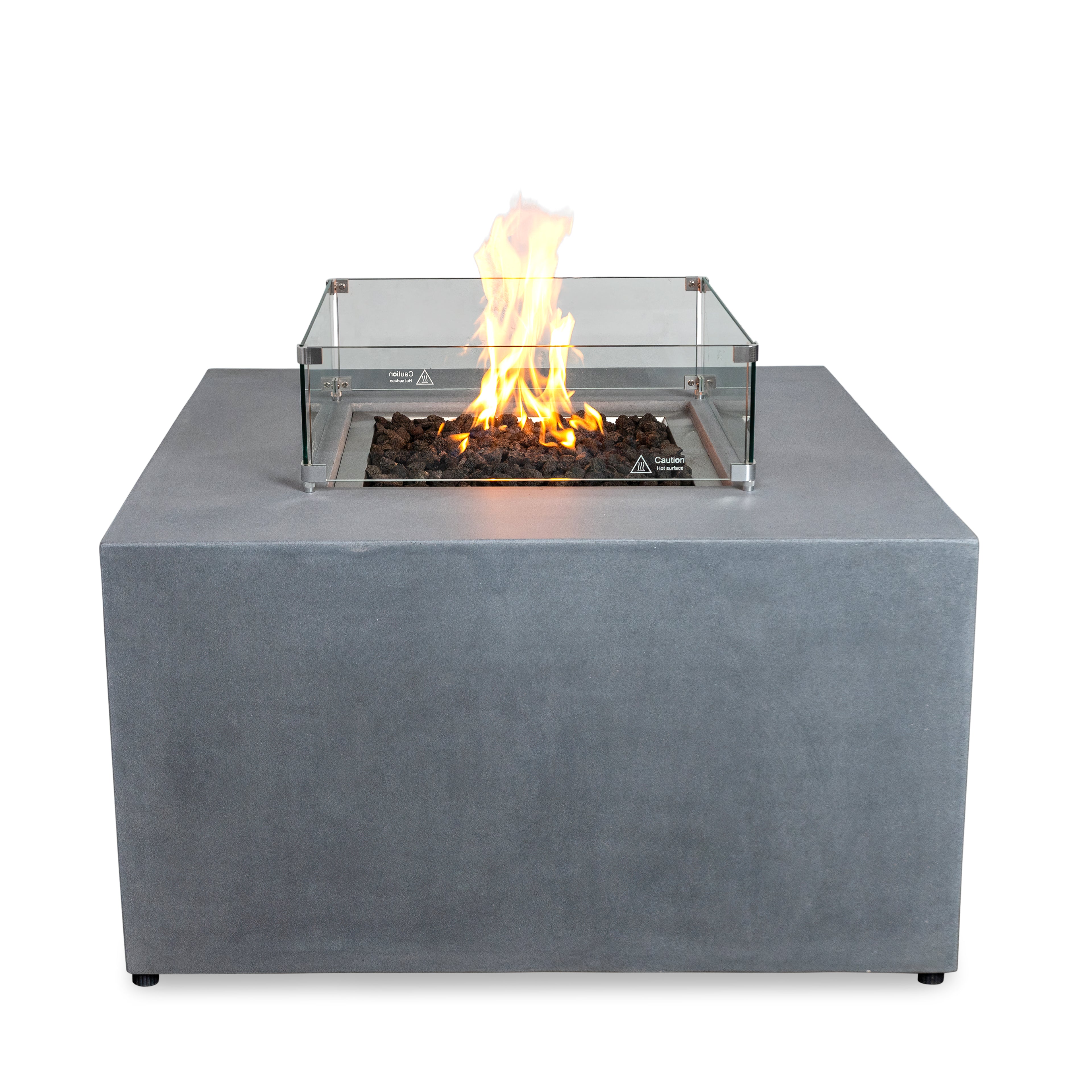 Beton 42" Square Hidden Propane Tank Gas Fire Pit