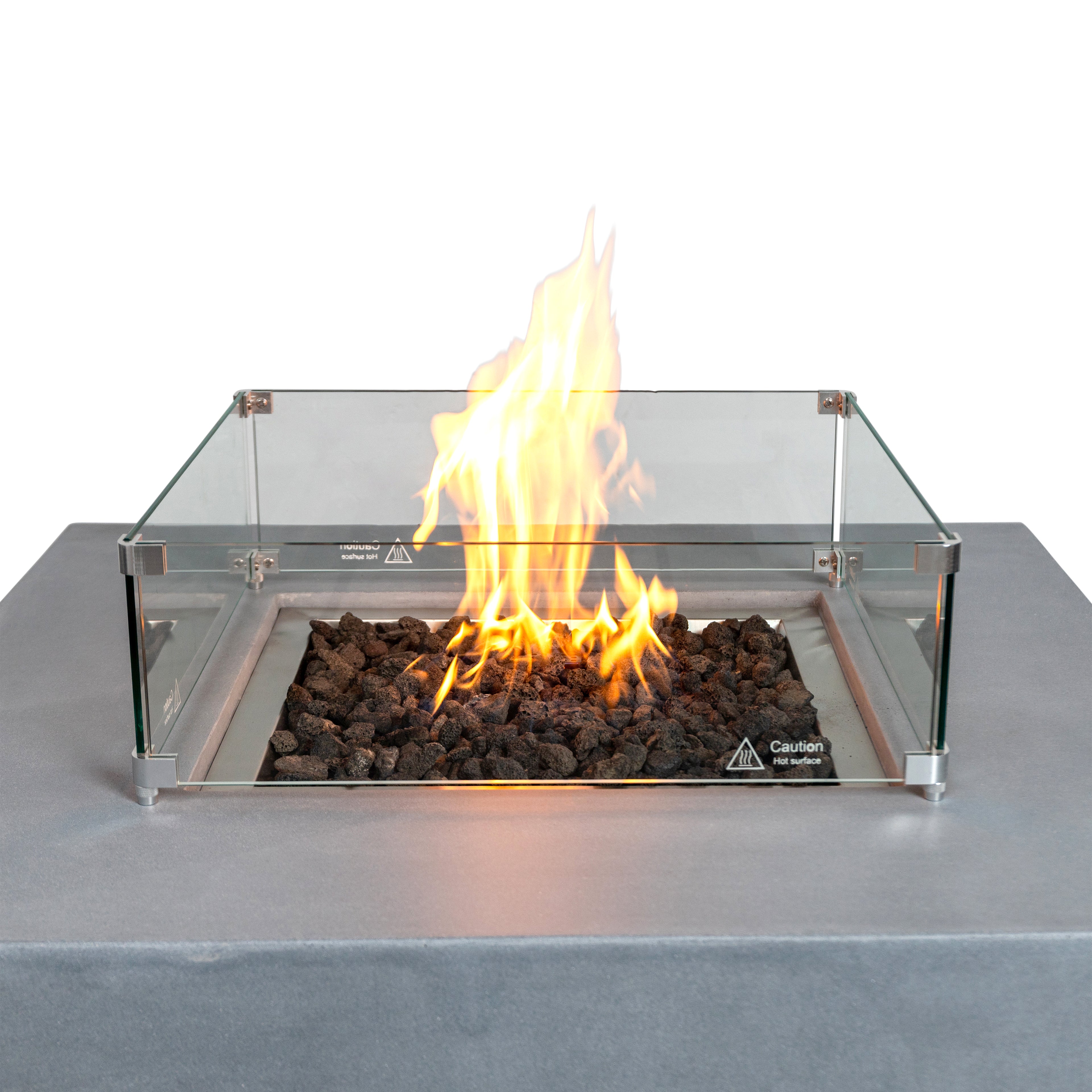Beton 42" Square Hidden Propane Tank Gas Fire Pit