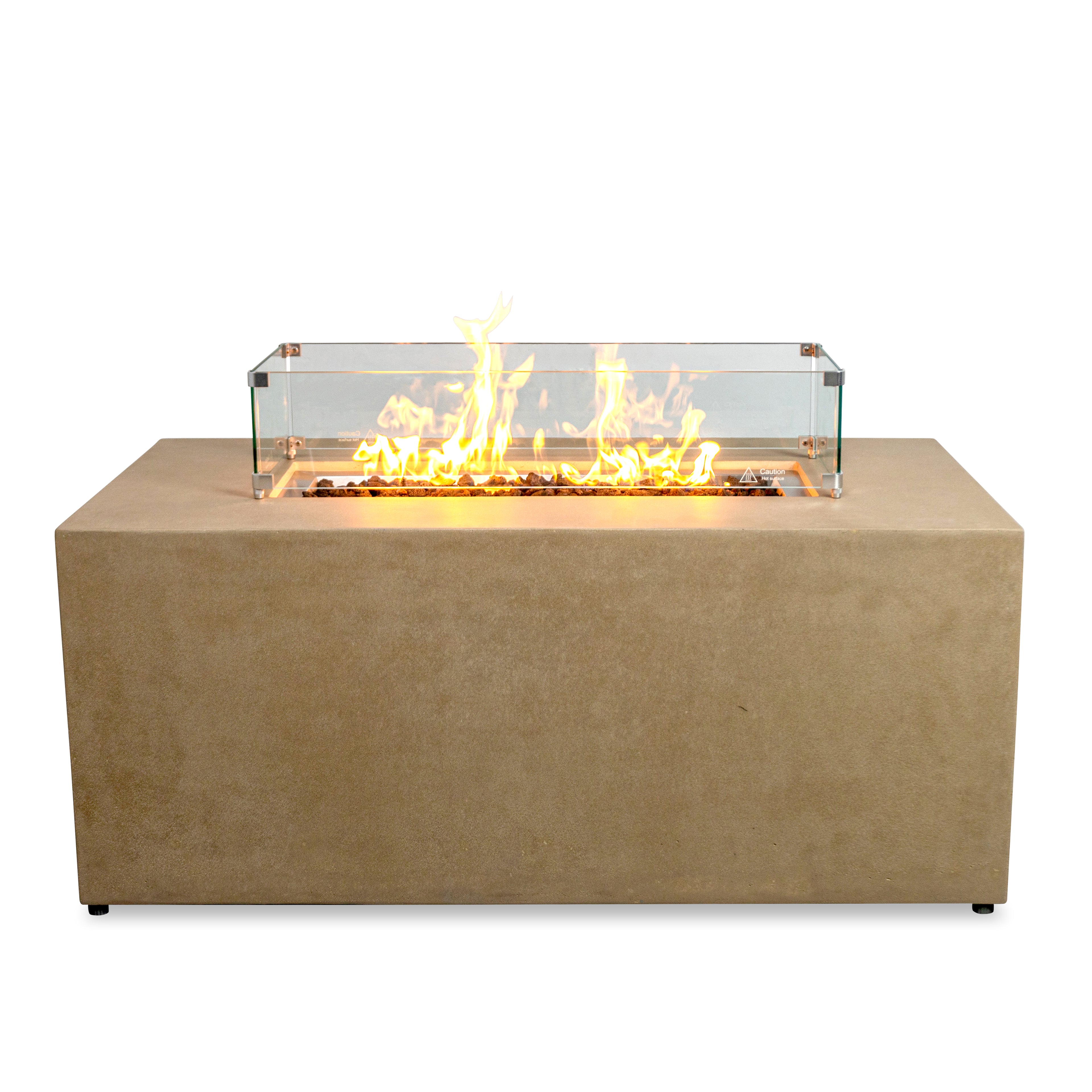 Beton 55" Rectangular Hidden Propane Gas Fire Pit