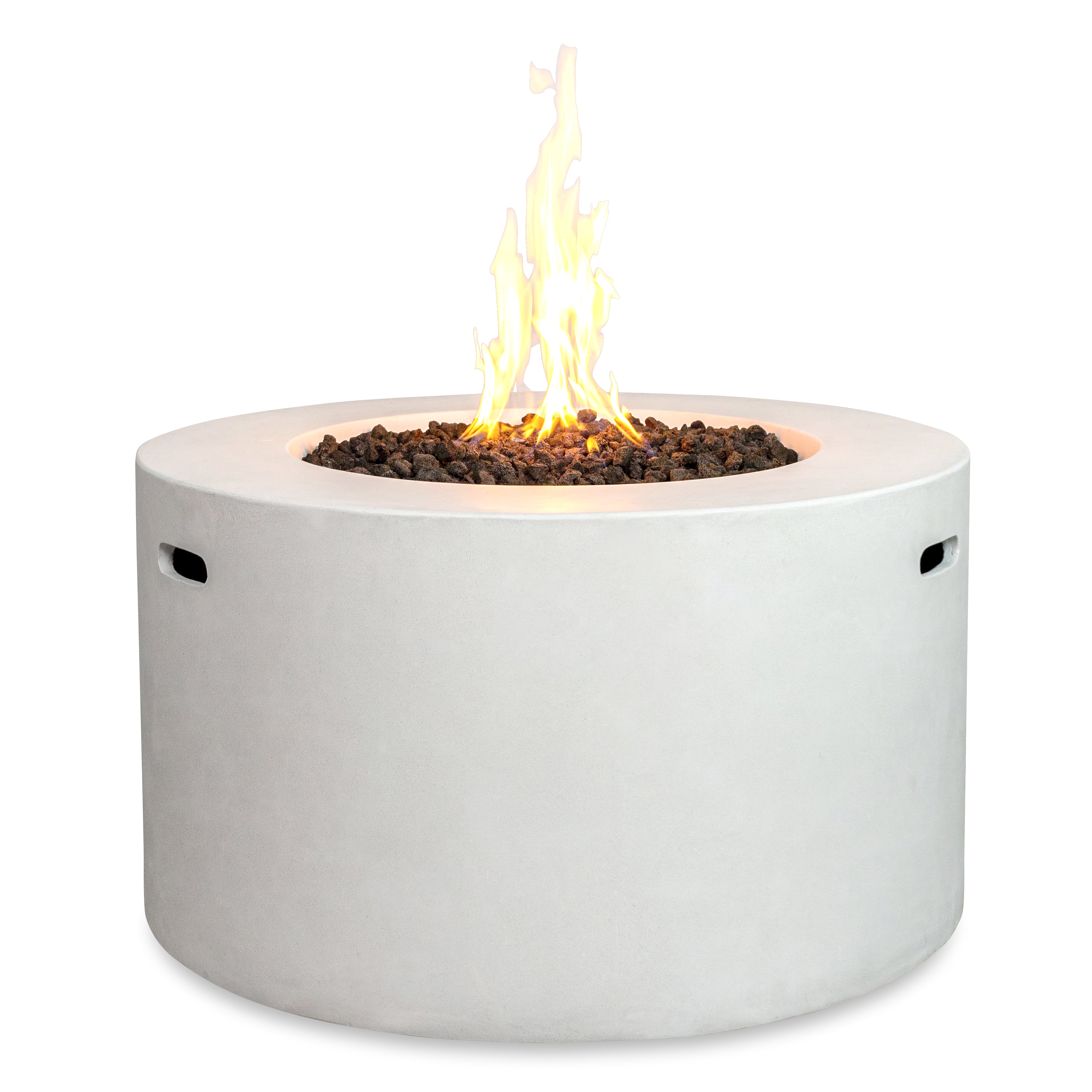 Beton 42" Round Concrete Propane Gas Fire Pit with Access Door