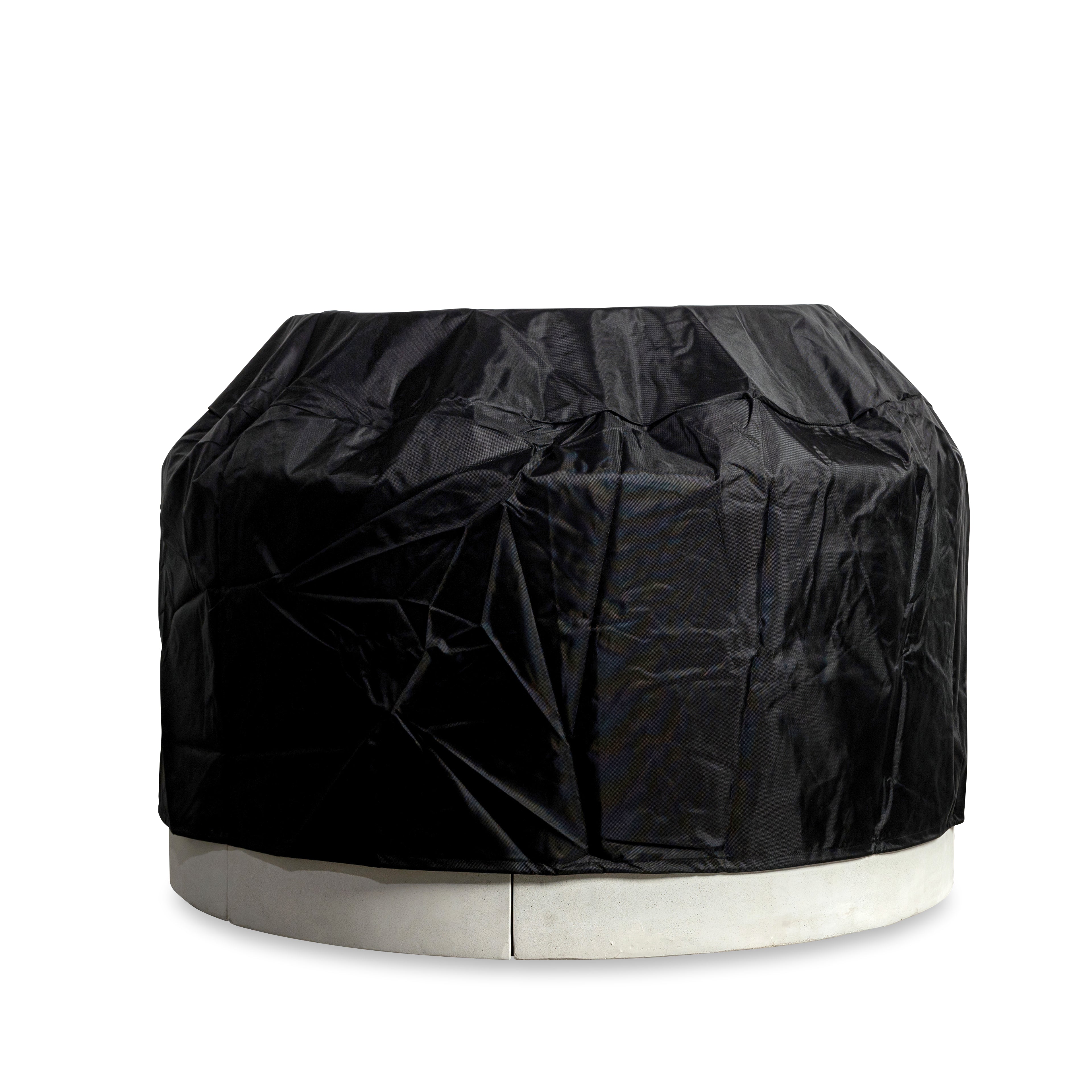 Beton 42" Round Concrete Propane Gas Fire Pit with Access Door