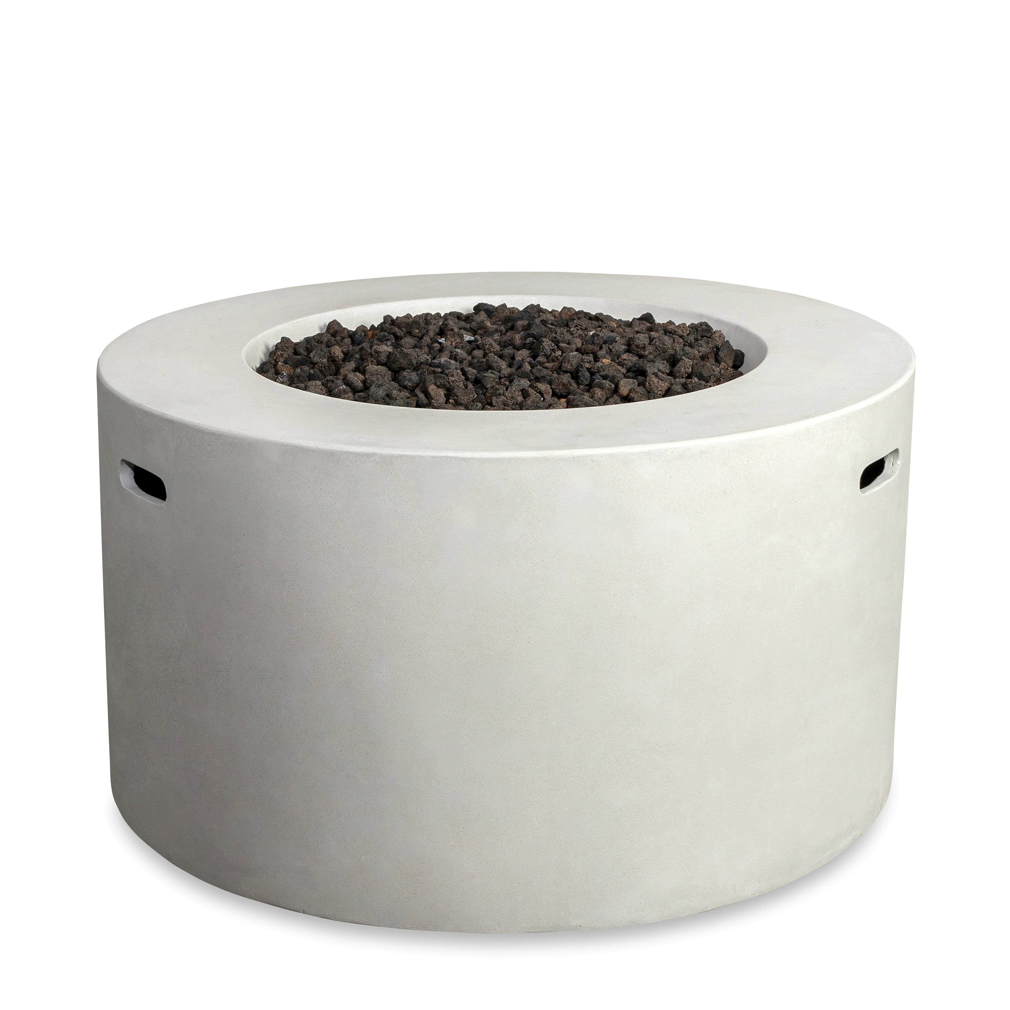 Beton 42" Round Concrete Propane Gas Fire Pit with Access Door