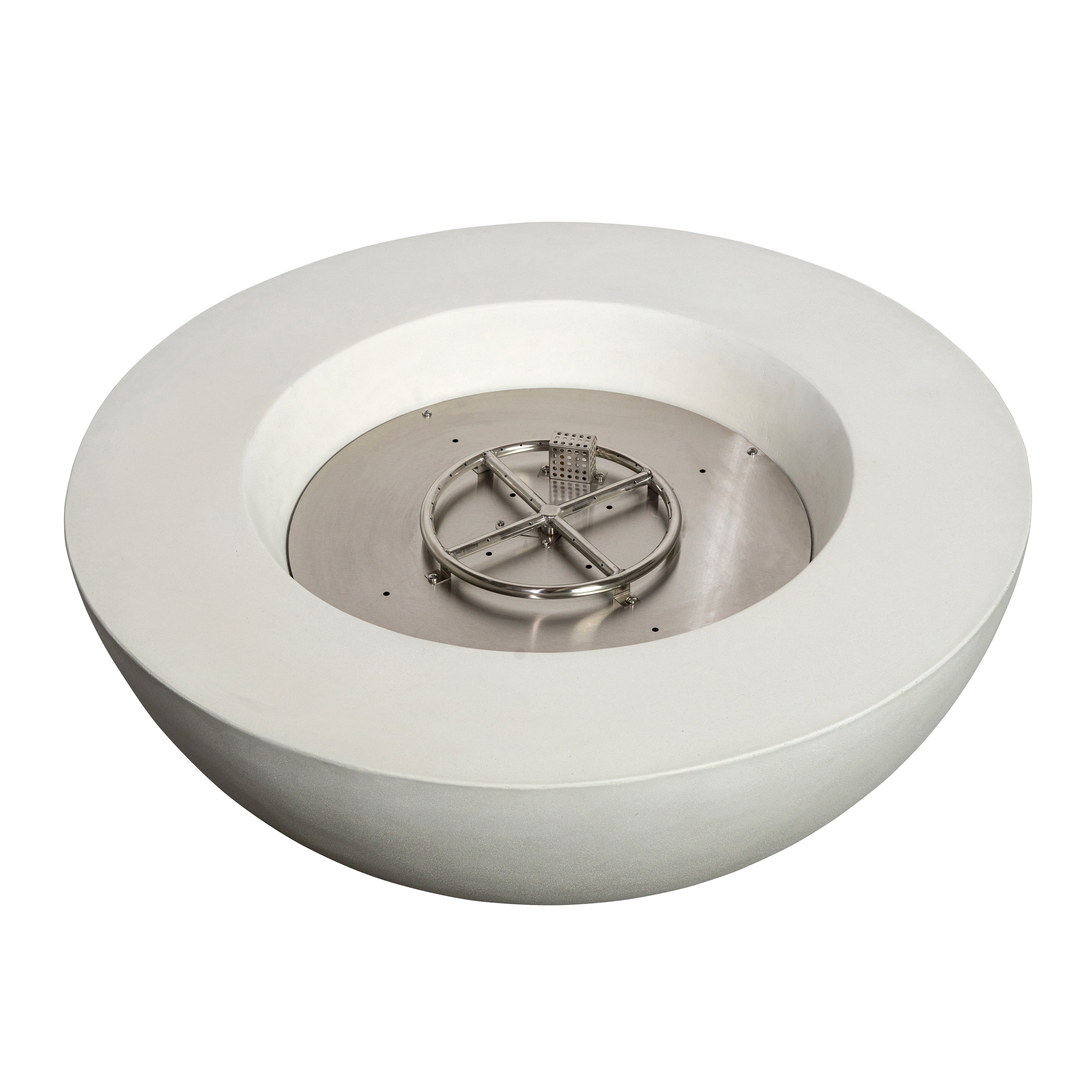 Beton 42" Round Bowl Concrete Natural Gas Fire Pit with Push Button Ignition