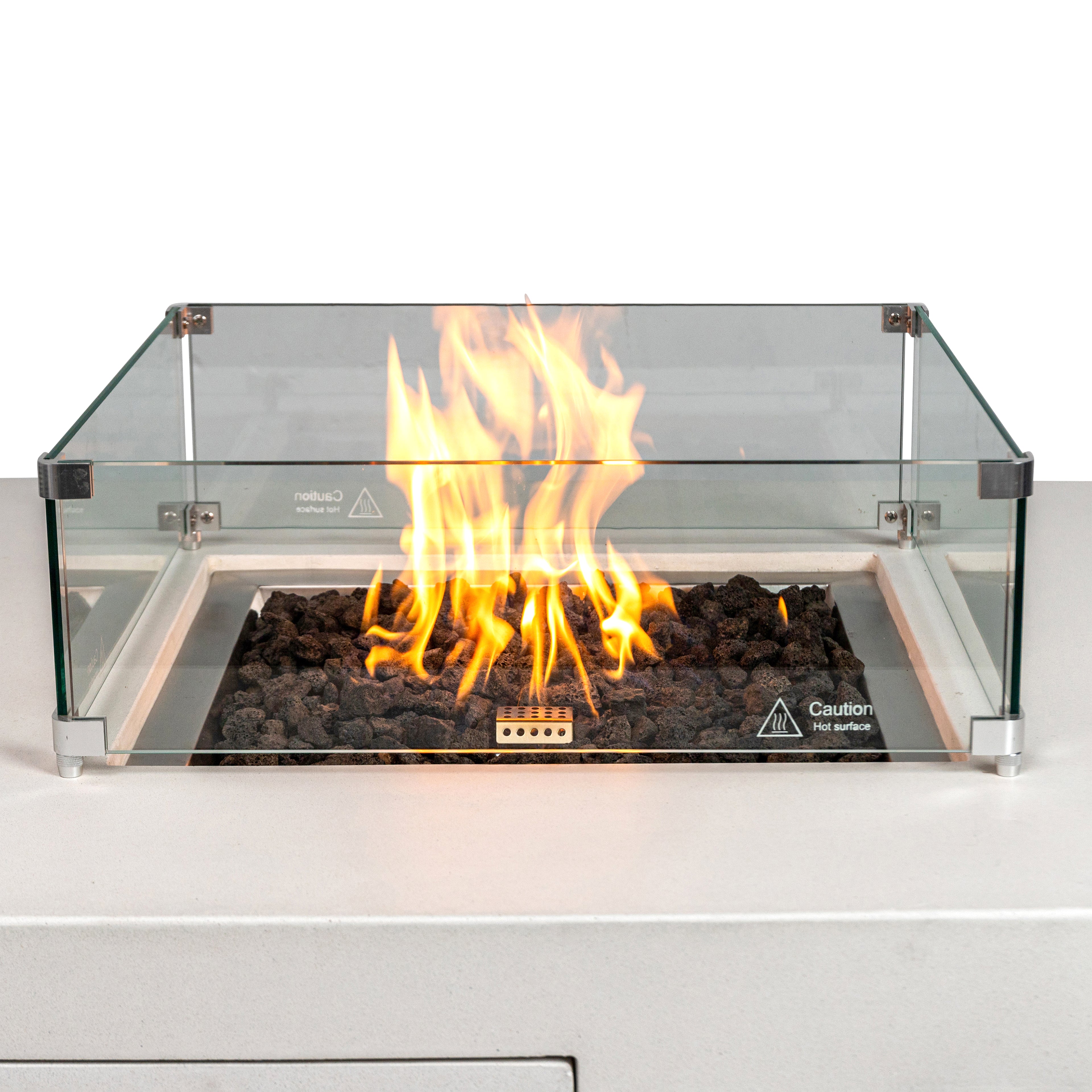 Beton 42" Square Hidden Propane Tank Gas Fire Pit