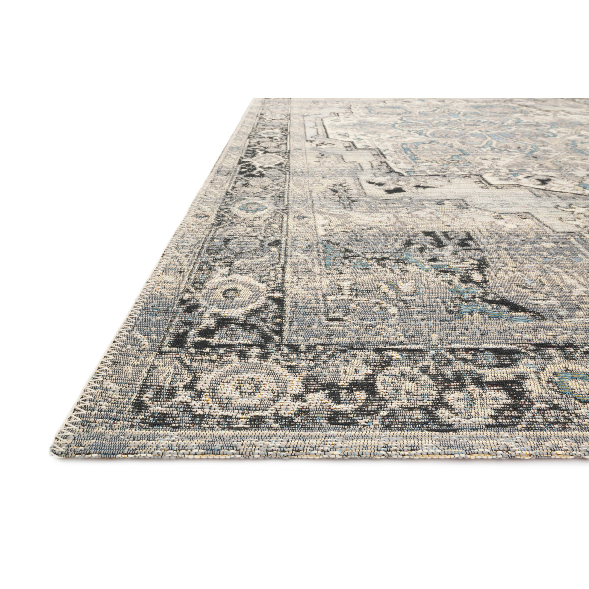 Loloi Mika Grey/Blue Rug by Loloi