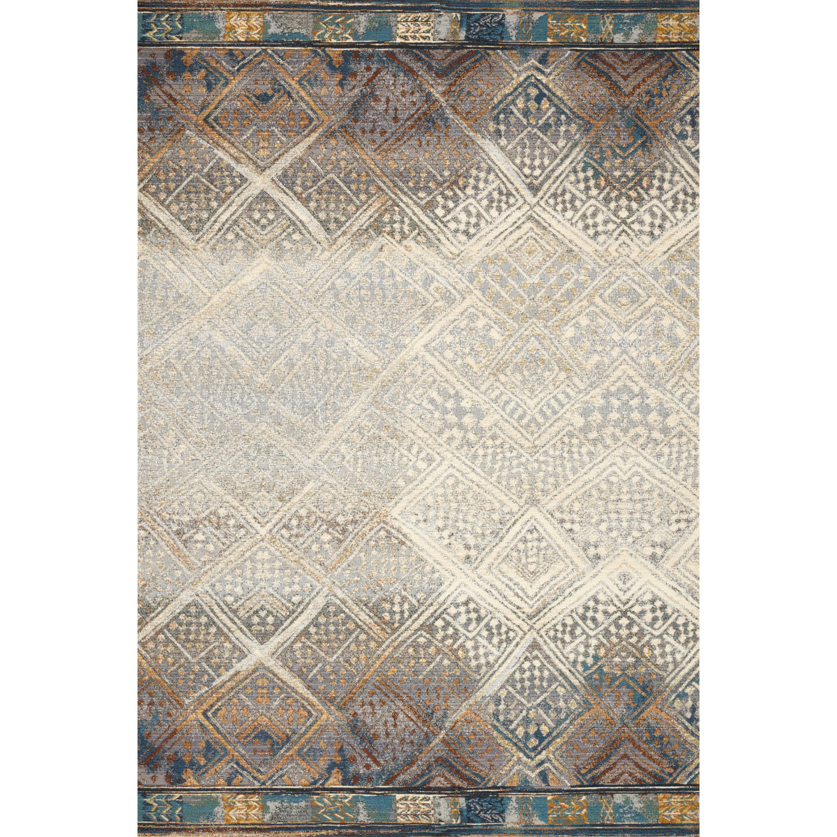 Loloi Mika Ivory/Mediterranean Rug by Loloi