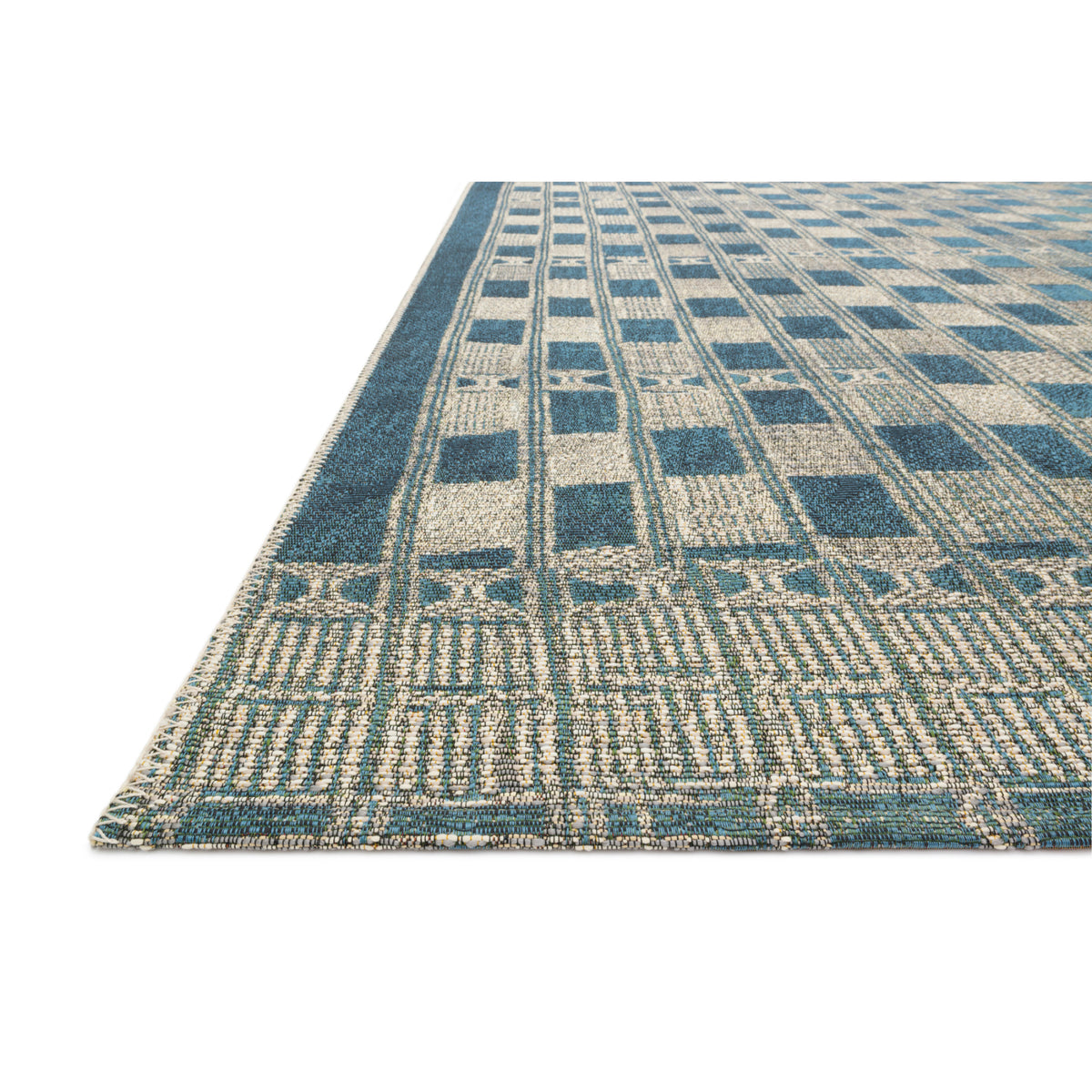 Loloi Mika Blue/Ivory Rug by Loloi