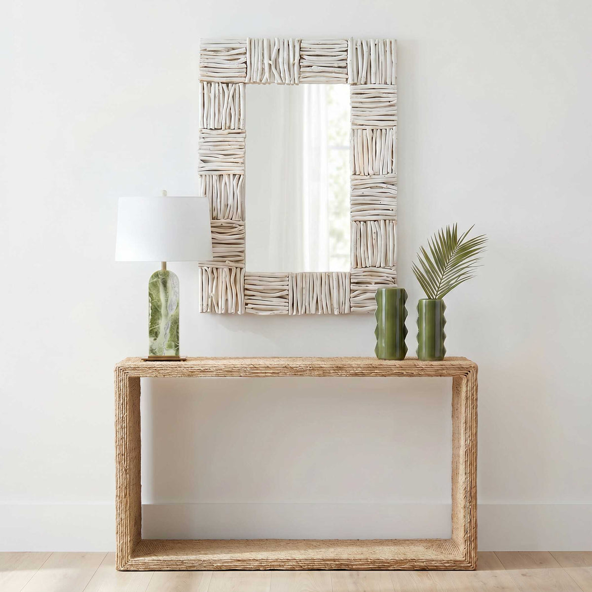 Uttermost Lathey Teak Mirror by Uttermost