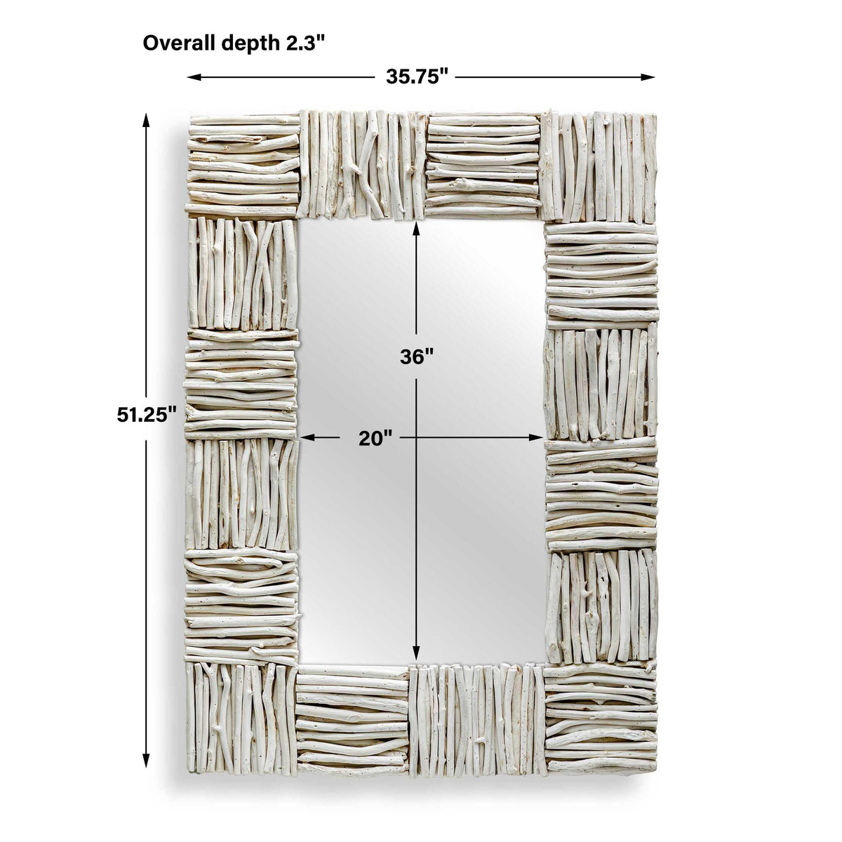 Uttermost Lathey Teak Mirror by Uttermost