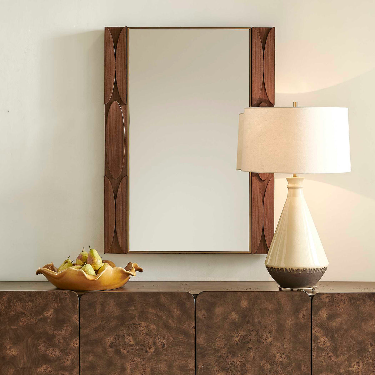 Uttermost Macario Mid-Century Wood Mirror by Uttermost