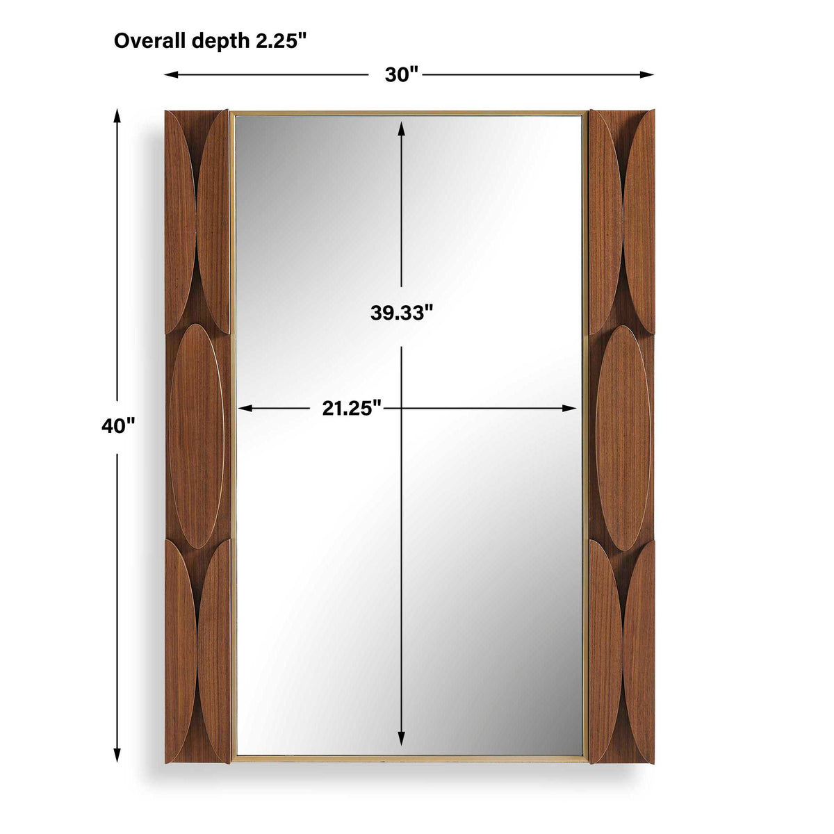 Uttermost Macario Mid-Century Wood Mirror by Uttermost