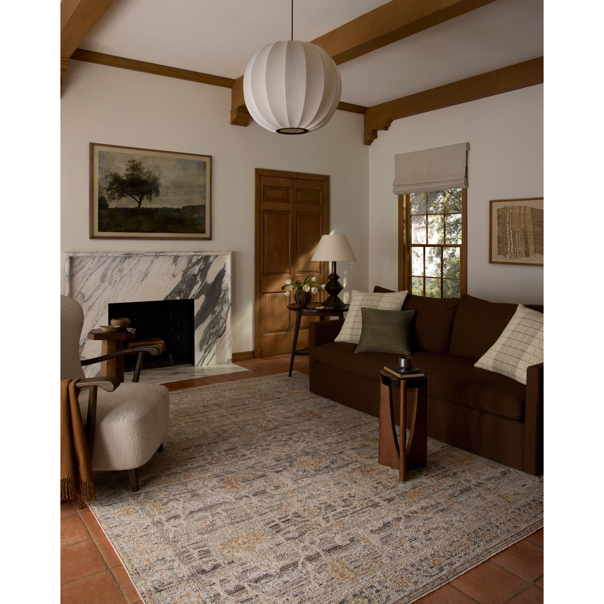 Loloi Milena Charcoal/Apricot Rug by Loloi