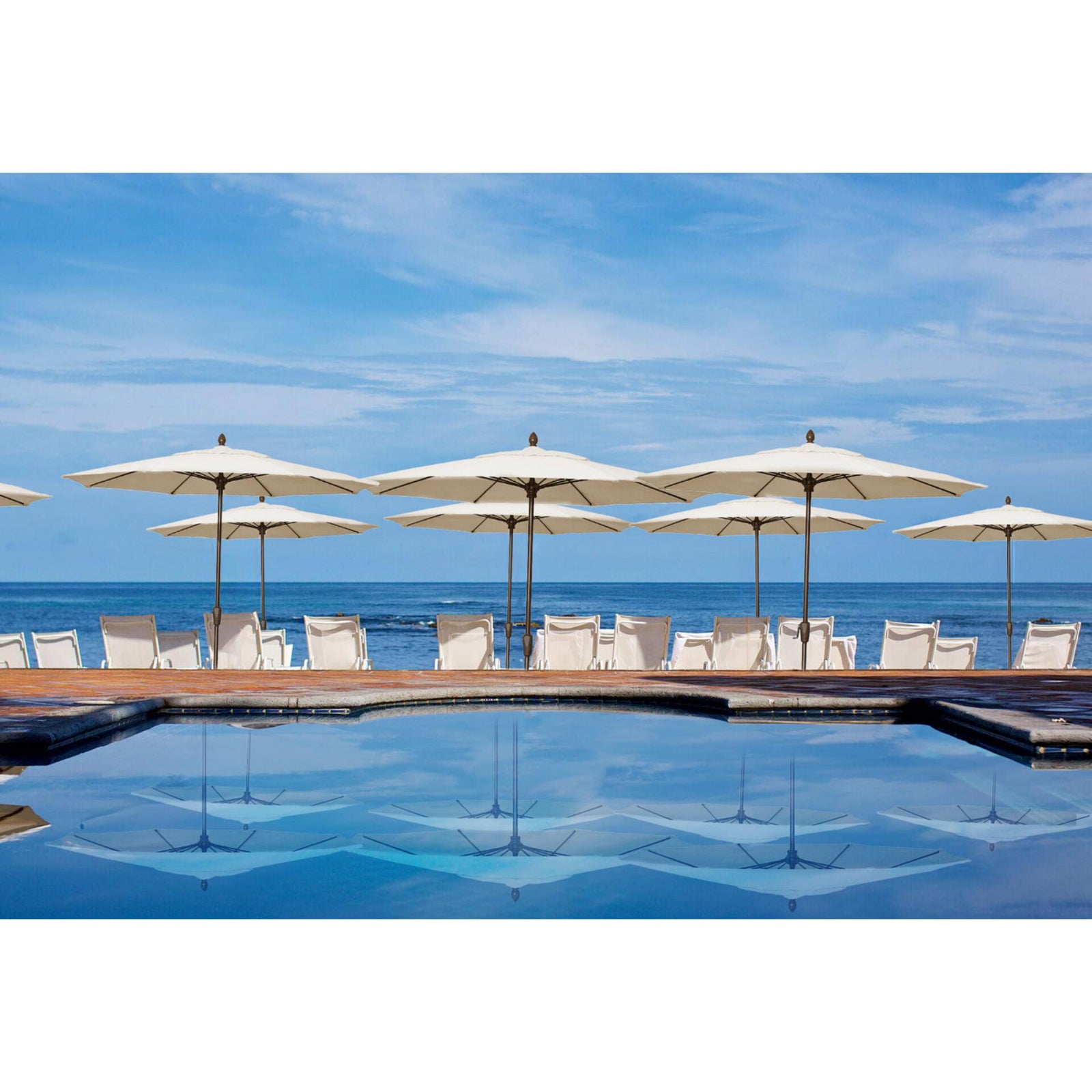 Marbella 9FT Octagonal Crank Aluminum Umbrella - Sunbrella Fabric