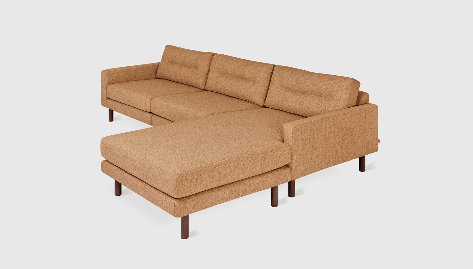 Miller Bi-Sectional Caledon Amber / WalnutSofa Gus* Caledon Amber Walnut Four Hands, Mid Century Modern Furniture, Old Bones Furniture Company, Old Bones Co, Modern Mid Century, Designer Furniture, https://www.oldbonesco.com/
