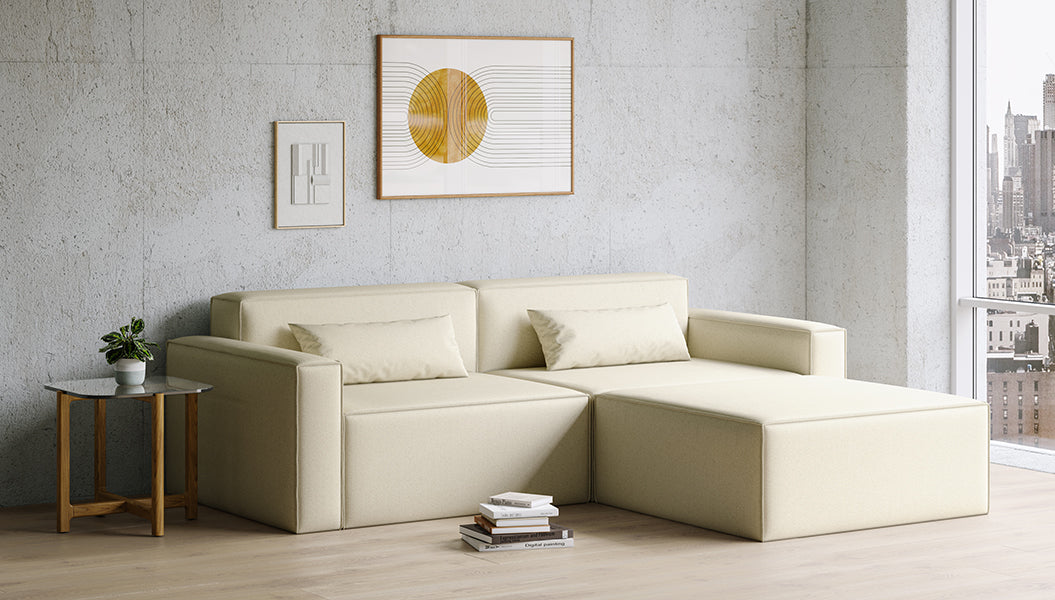 Mix Modular 3-PC Sectional Sectional Gus* Four Hands, Mid Century Modern Furniture, Old Bones Furniture Company, Old Bones Co, Modern Mid Century, Designer Furniture, https://www.oldbonesco.com/