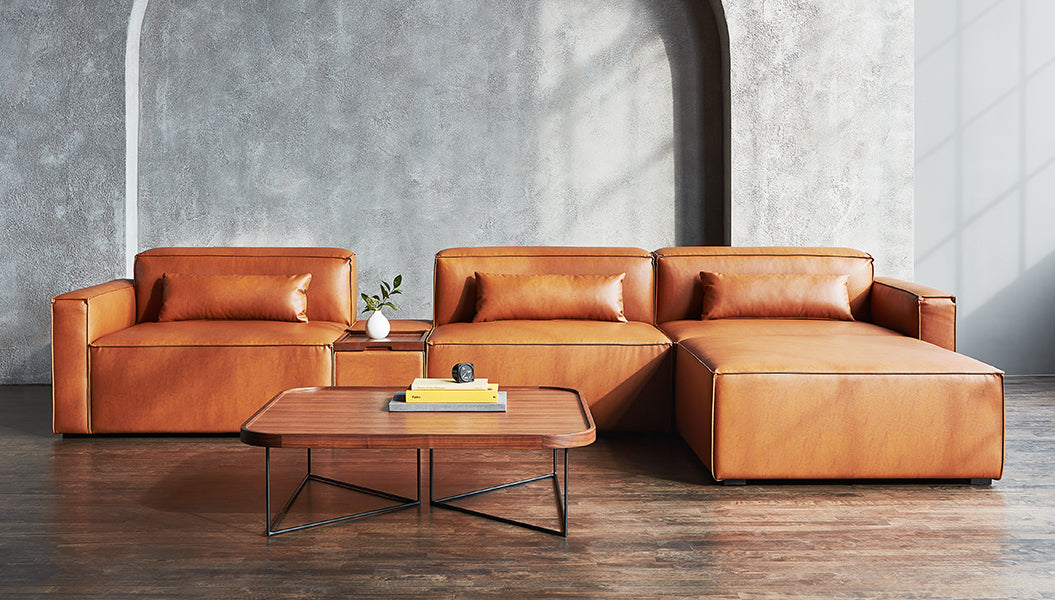 Mix Modular 4-PC Sectional Sectional Gus* Four Hands, Mid Century Modern Furniture, Old Bones Furniture Company, Old Bones Co, Modern Mid Century, Designer Furniture, https://www.oldbonesco.com/