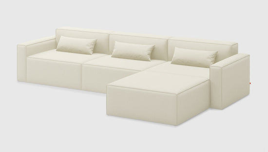 Mix Modular 4-PC Sectional Mowat SandSectional Gus*  Mowat Sand   Four Hands, Mid Century Modern Furniture, Old Bones Furniture Company, Old Bones Co, Modern Mid Century, Designer Furniture, https://www.oldbonesco.com/
