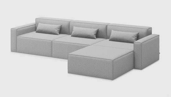 Mix Modular 4-PC Sectional Parliament StoneSectional Gus*  Parliament Stone   Four Hands, Mid Century Modern Furniture, Old Bones Furniture Company, Old Bones Co, Modern Mid Century, Designer Furniture, https://www.oldbonesco.com/