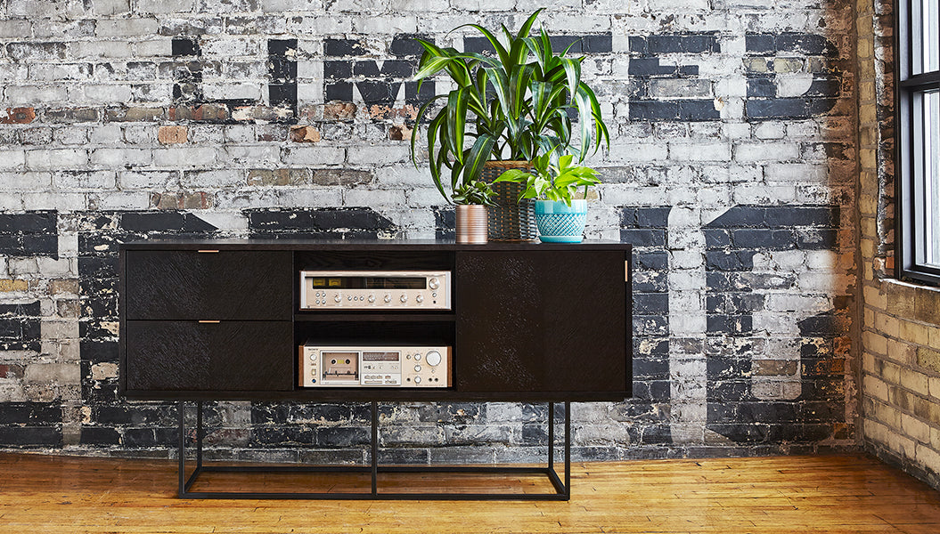 Myles Media Stand Storage Gus* Four Hands, Mid Century Modern Furniture, Old Bones Furniture Company, Old Bones Co, Modern Mid Century, Designer Furniture, https://www.oldbonesco.com/