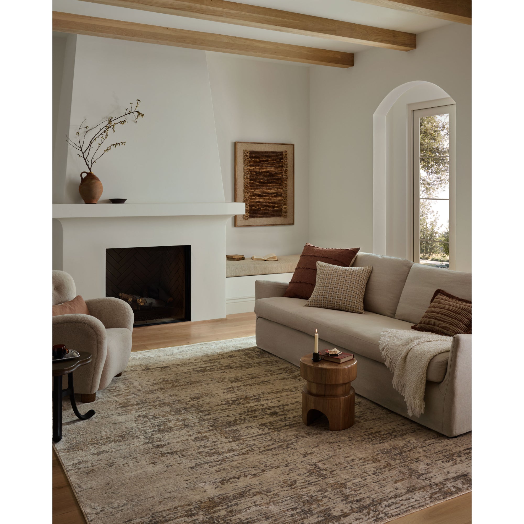 Loloi Nellie Dove/Natural Rug