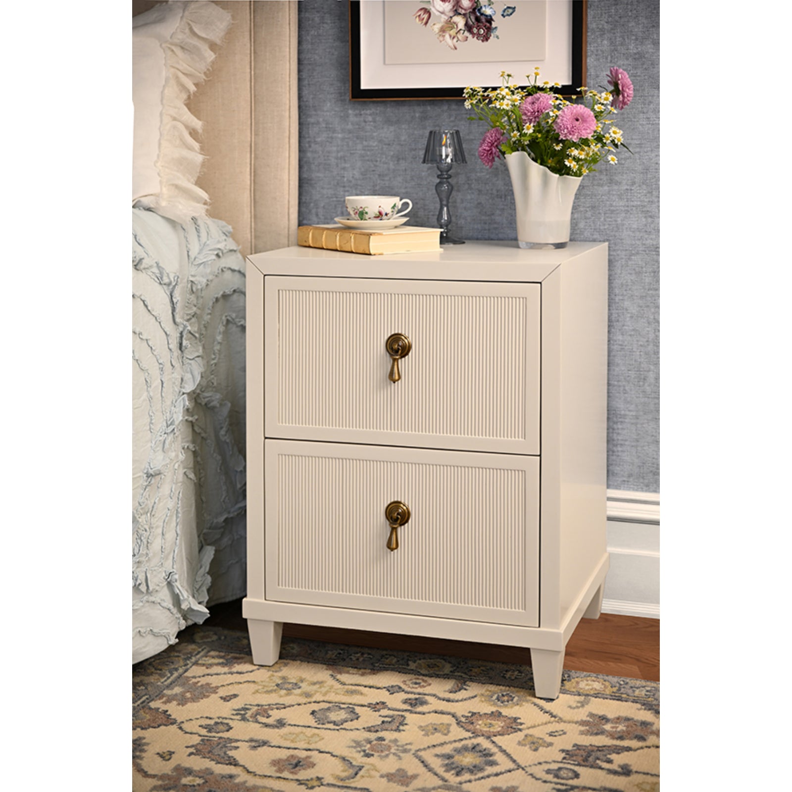 Novalie Two Drawer Side Table