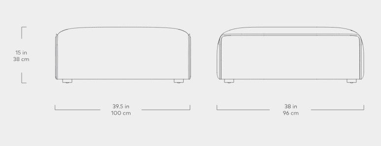 Nexus Modular Ottoman Ottoman Gus* Four Hands, Mid Century Modern Furniture, Old Bones Furniture Company, Old Bones Co, Modern Mid Century, Designer Furniture, https://www.oldbonesco.com/