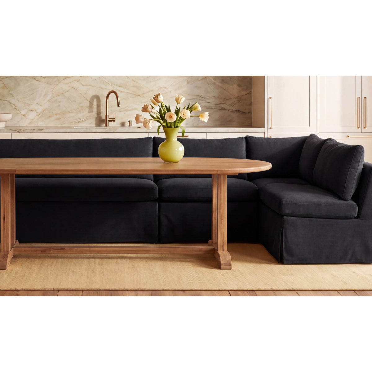 Fable Slipcover L-Shape Dining Banquette