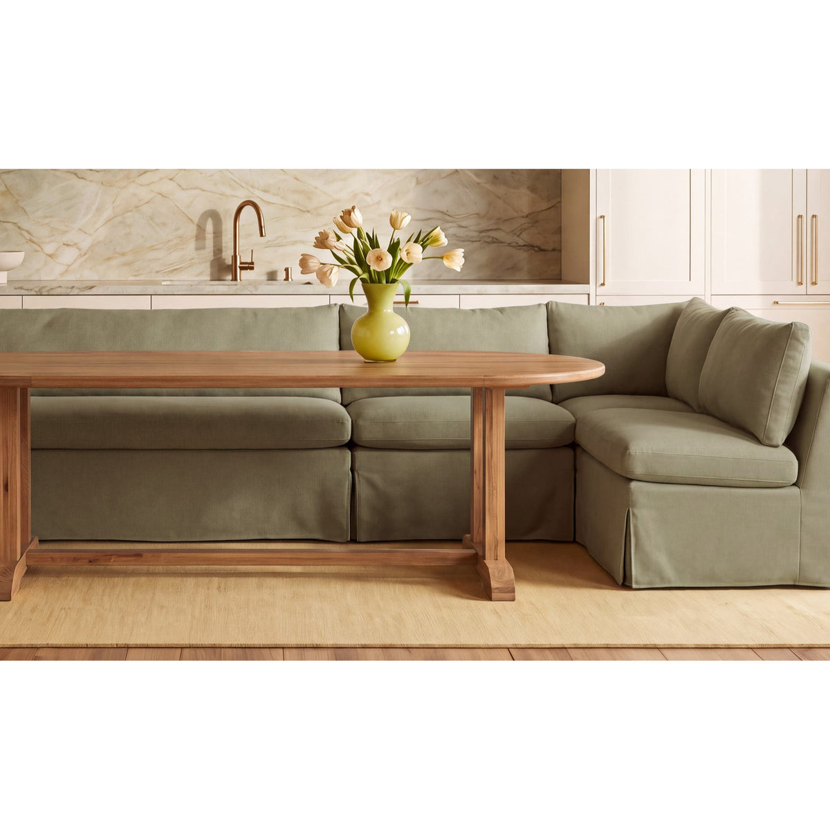 Fable Slipcover L-Shape Dining Banquette