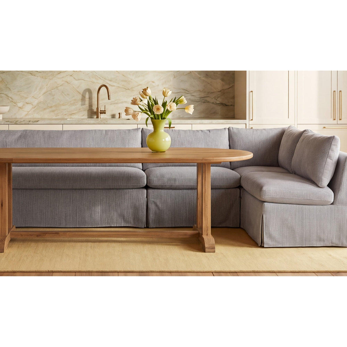 Fable Slipcover L-Shape Dining Banquette