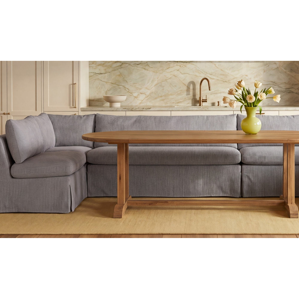 Fable Slipcover L-Shape Dining Banquette