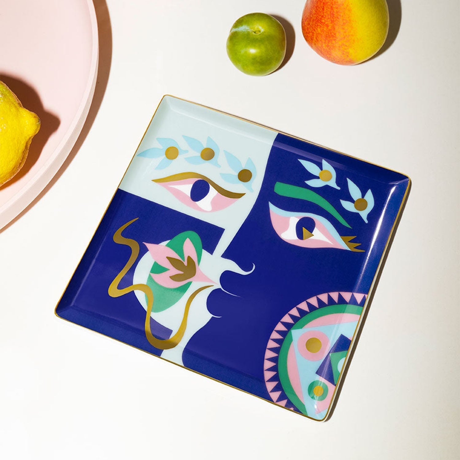 OCTAEVO Claire Johnson Ceramic Tray - Blue