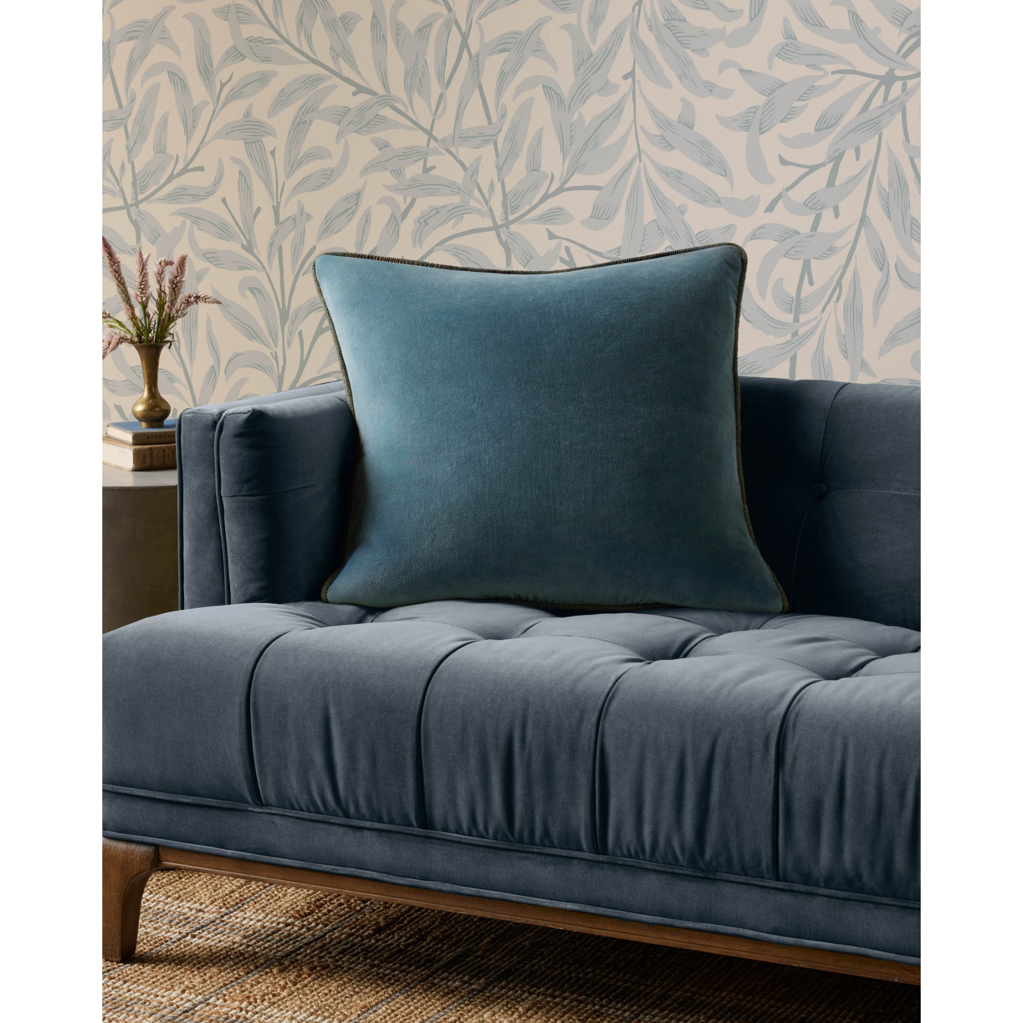 Chris Loves Julia x Loloi Liza Blue 22'' x 22'' Cover Only Pillow